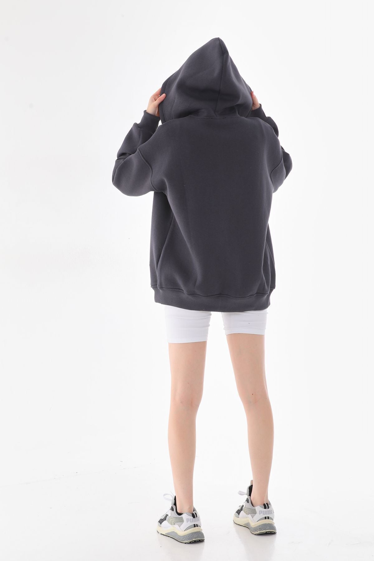 Batı Styling Lisa Fermuarlı Oversize Sweatshirt