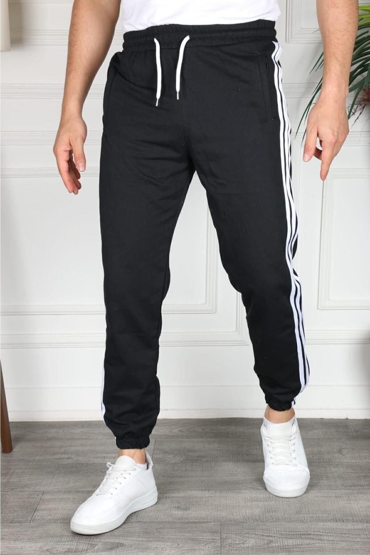 blackjack giyim Erkek Siyah Slim Fit Jogger Eşofman Altı