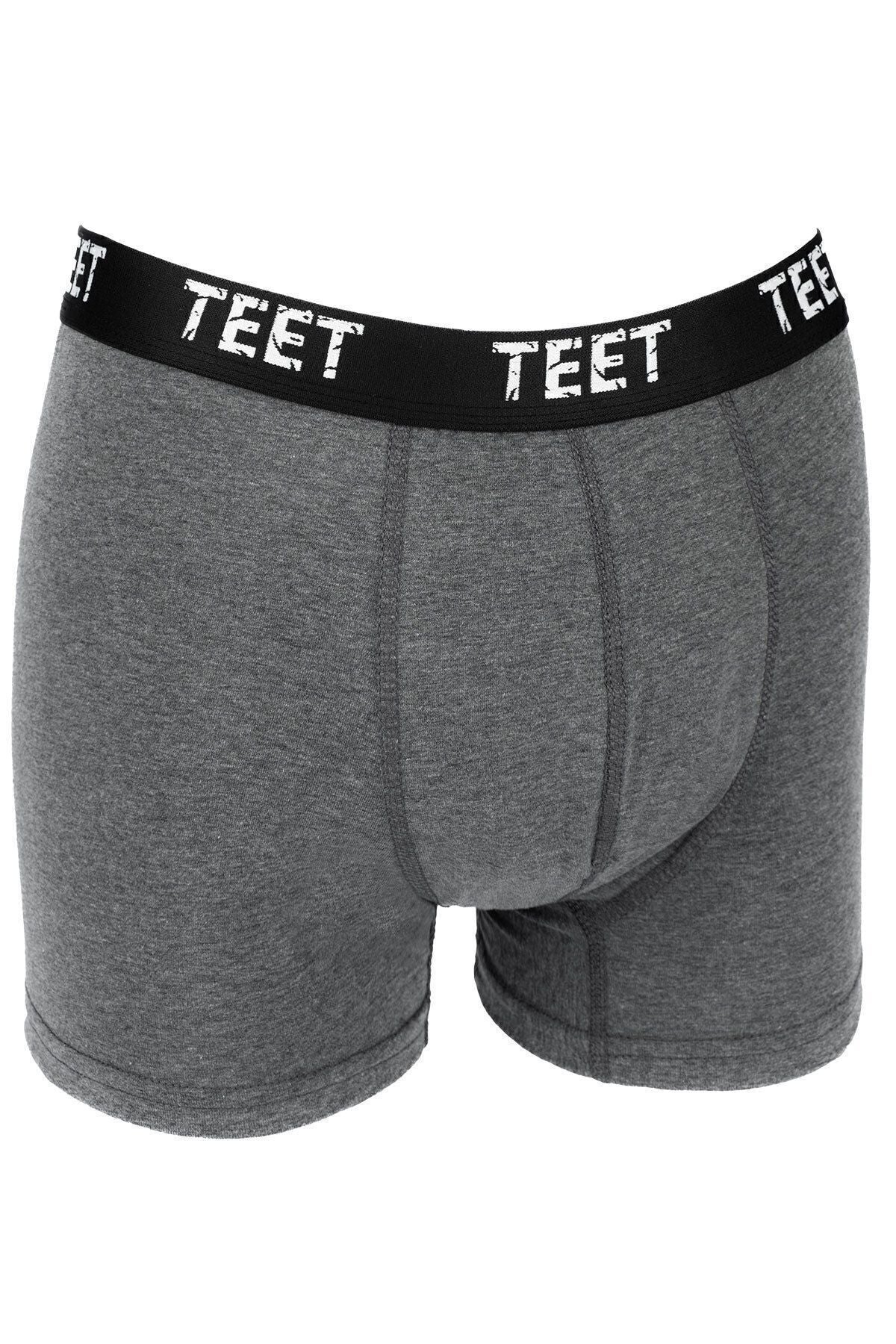 TEET Erkek Boxer Premium 5'li Set Pamuklu Likralı Desenli Tam Kalıp