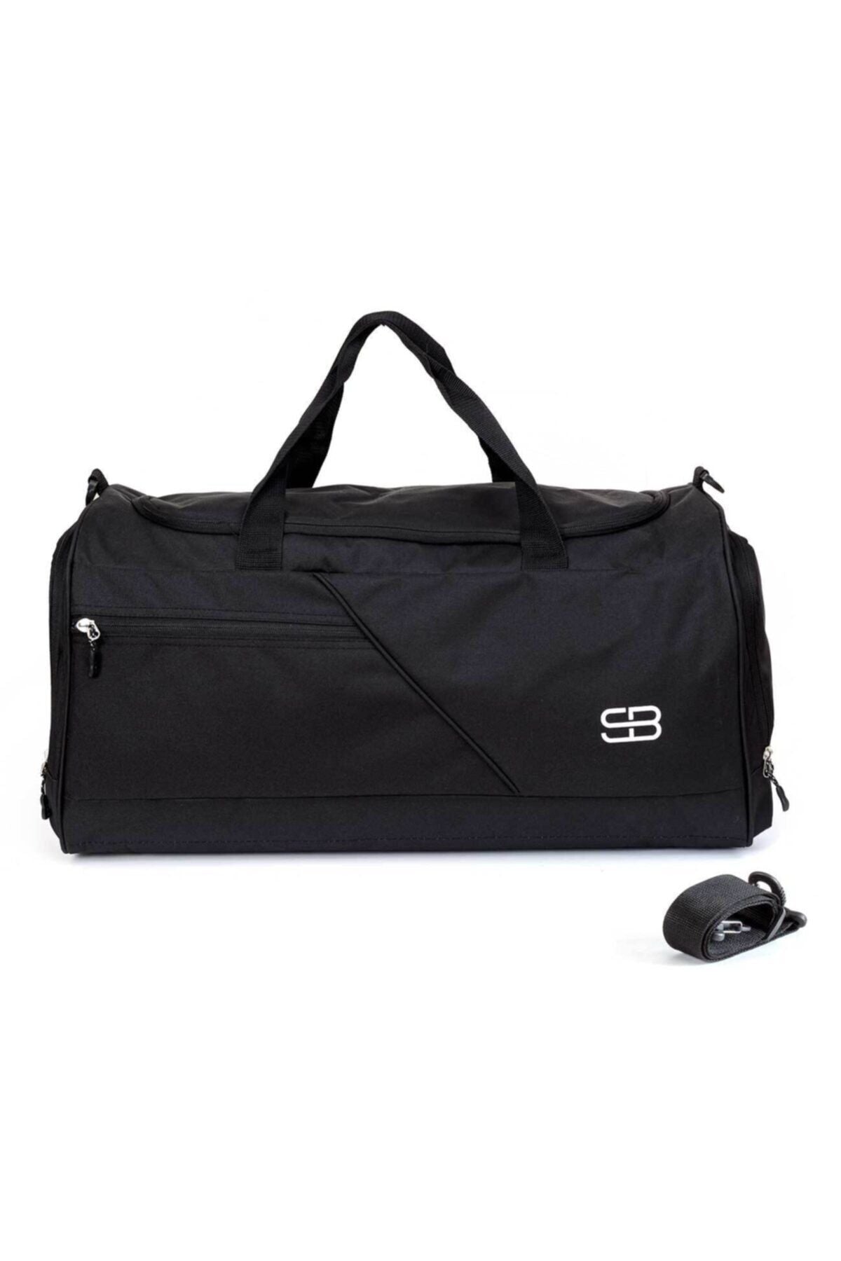 Solo Bag Ayakkabı Gözlü Termoslu Büyük Boy Unisex Siyah Spor Fitness Ve Seyahat Çantası