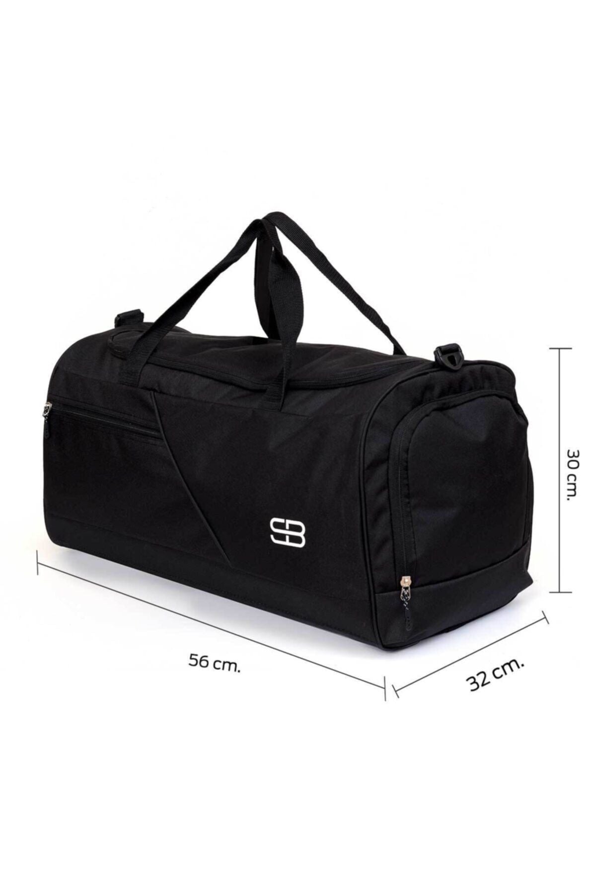 Solo Bag Ayakkabı Gözlü Termoslu Büyük Boy Unisex Siyah Spor Fitness Ve Seyahat Çantası