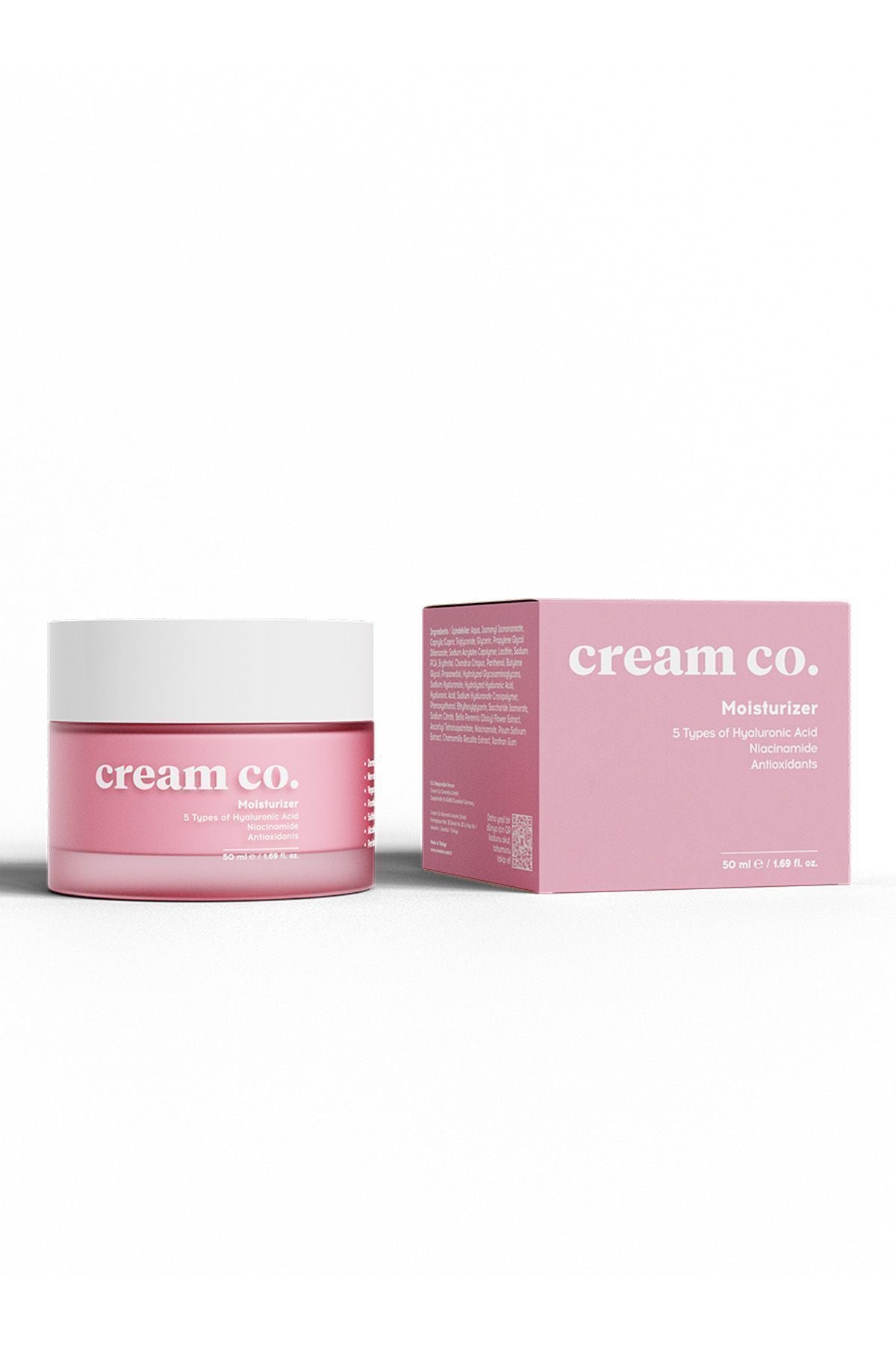 Cream Co. Moisturizer | Su Bazlı Nemlendirici Yüz Kremi Cilt Tonu Eşitleyici Aydınlatıcı | Tüm Cilt Tipleri