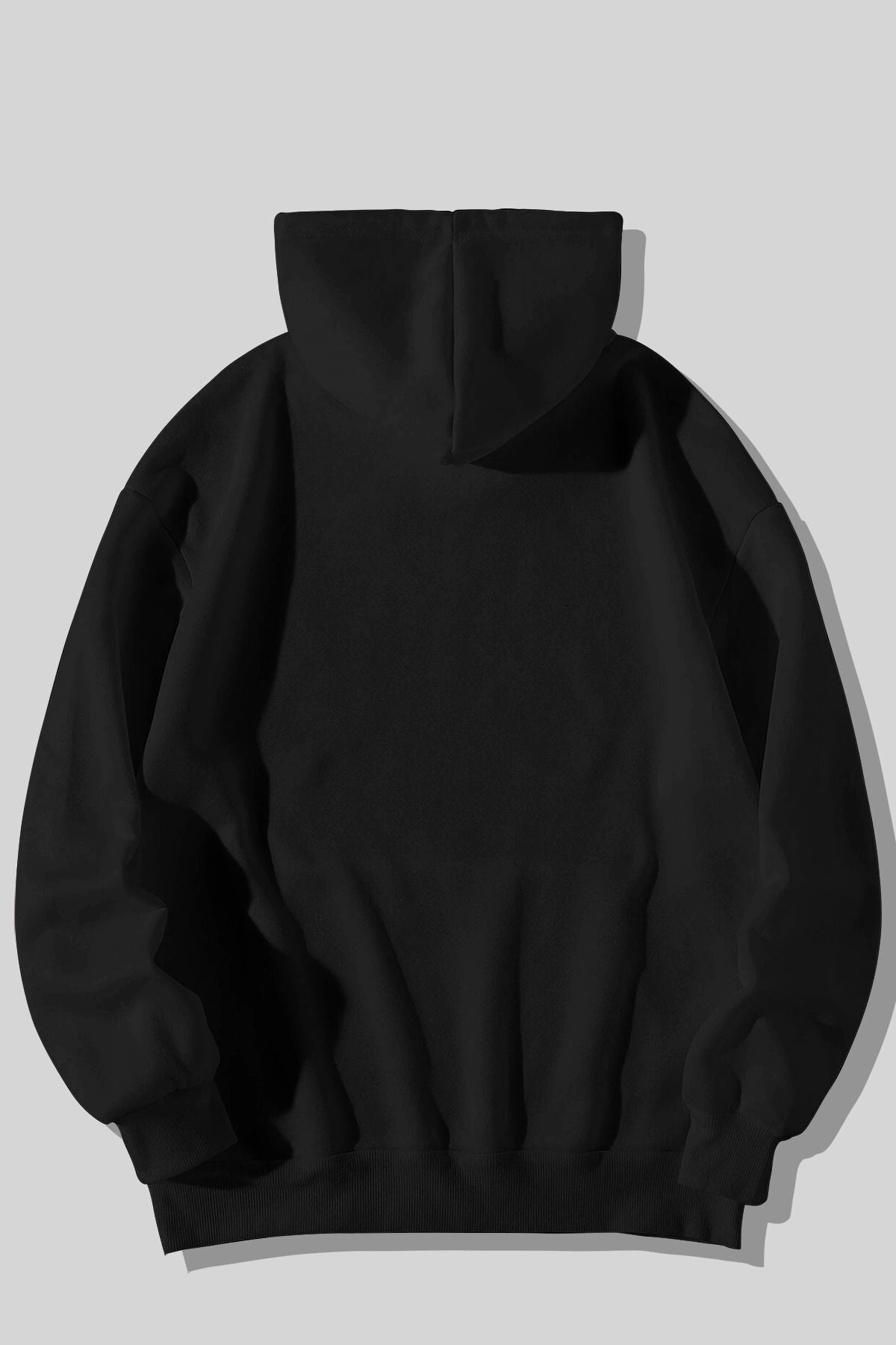 Harmandar Baskısız Siyah Cepli Kapüşonlu Sweatshirt Hoodie (OKUL SWEATSHİRT)