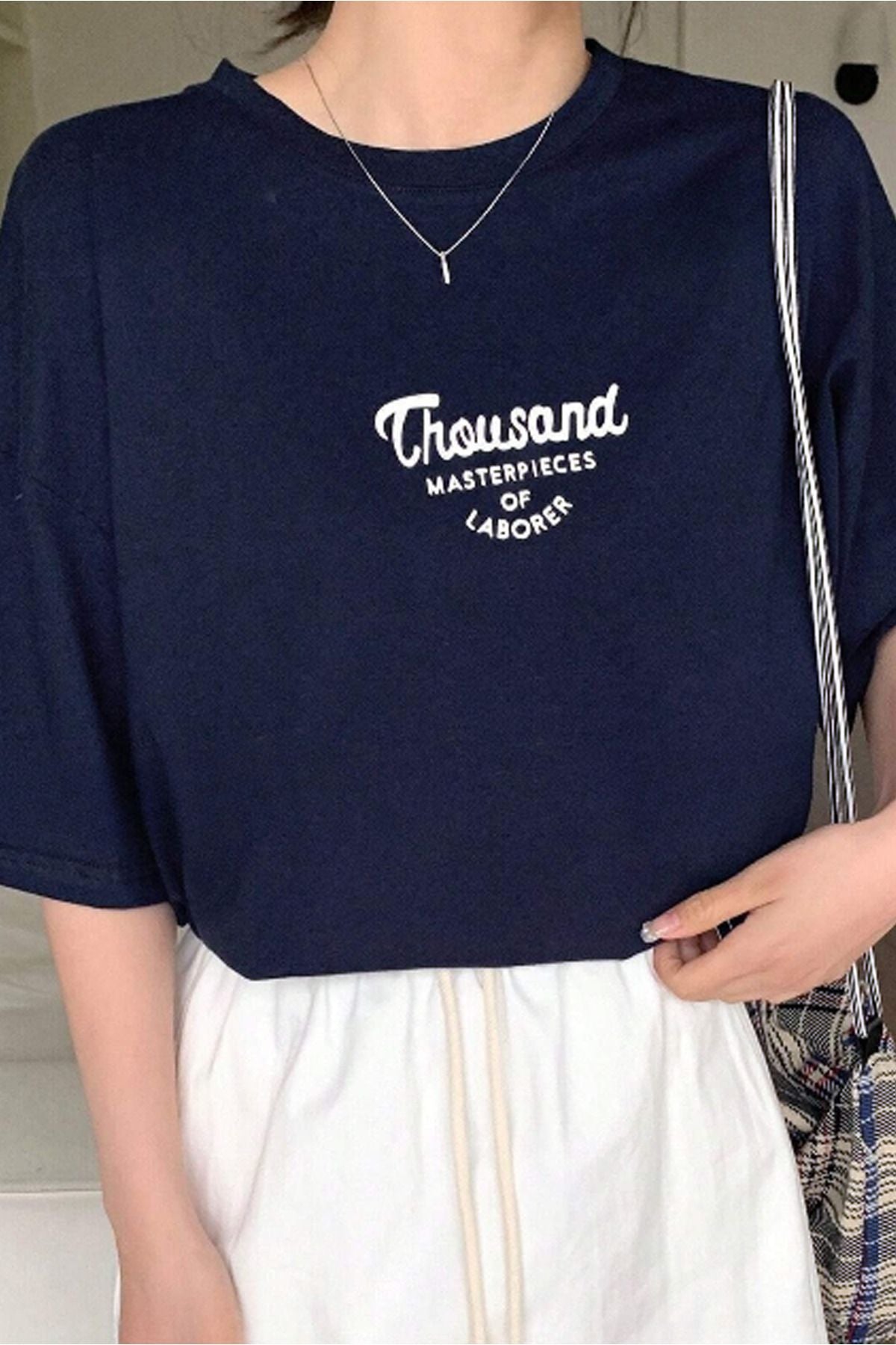 CLAYES Thousand Süprem T-Shirt - Nefti Yeşil Baskılı Oversize Bisiklet Yaka Kısa Kol Tişört