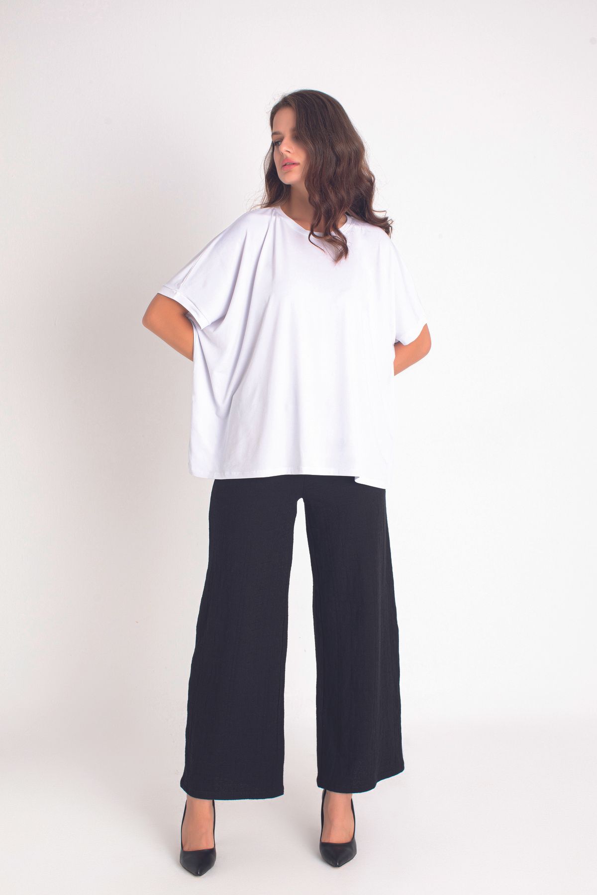 Dokuma Basic Tshirt Oversize Geniş Kesim