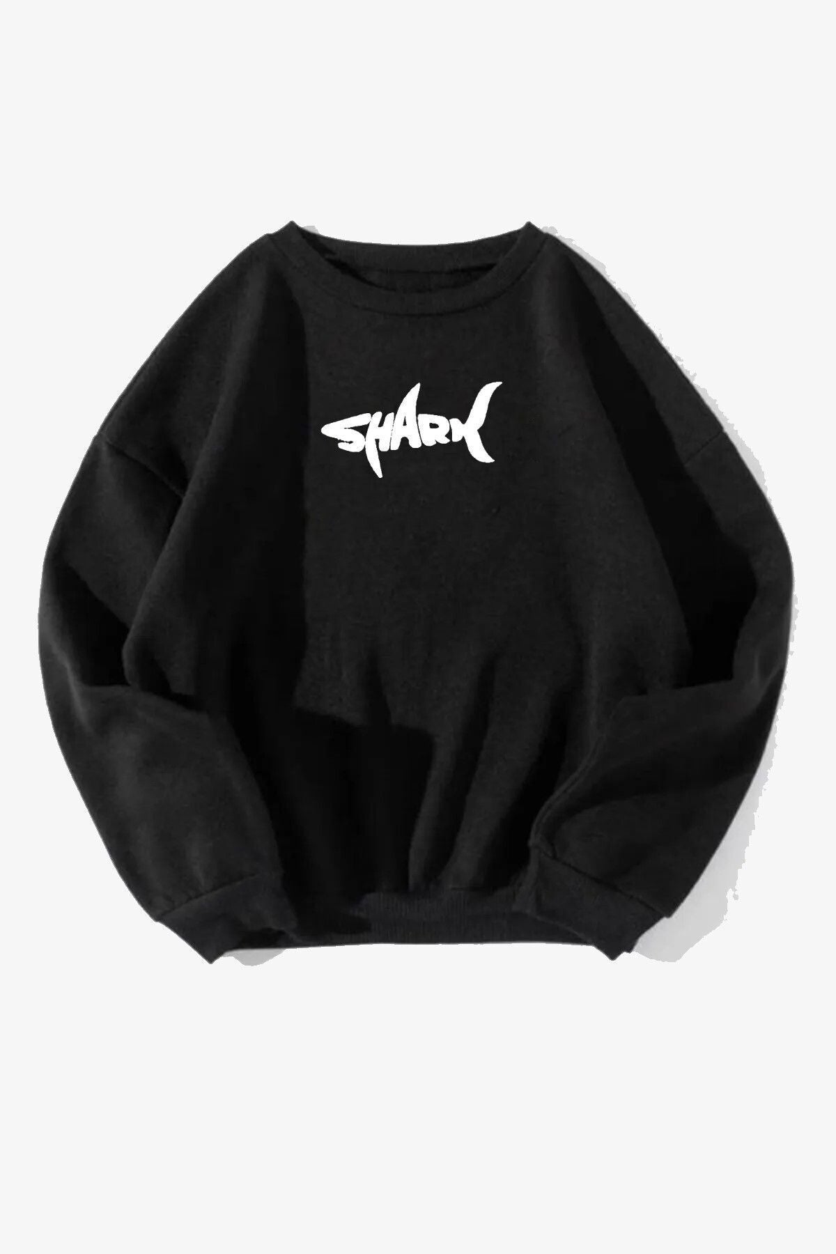 Rokeby Unisex Shark Baskılı Oversize Sweatshirt