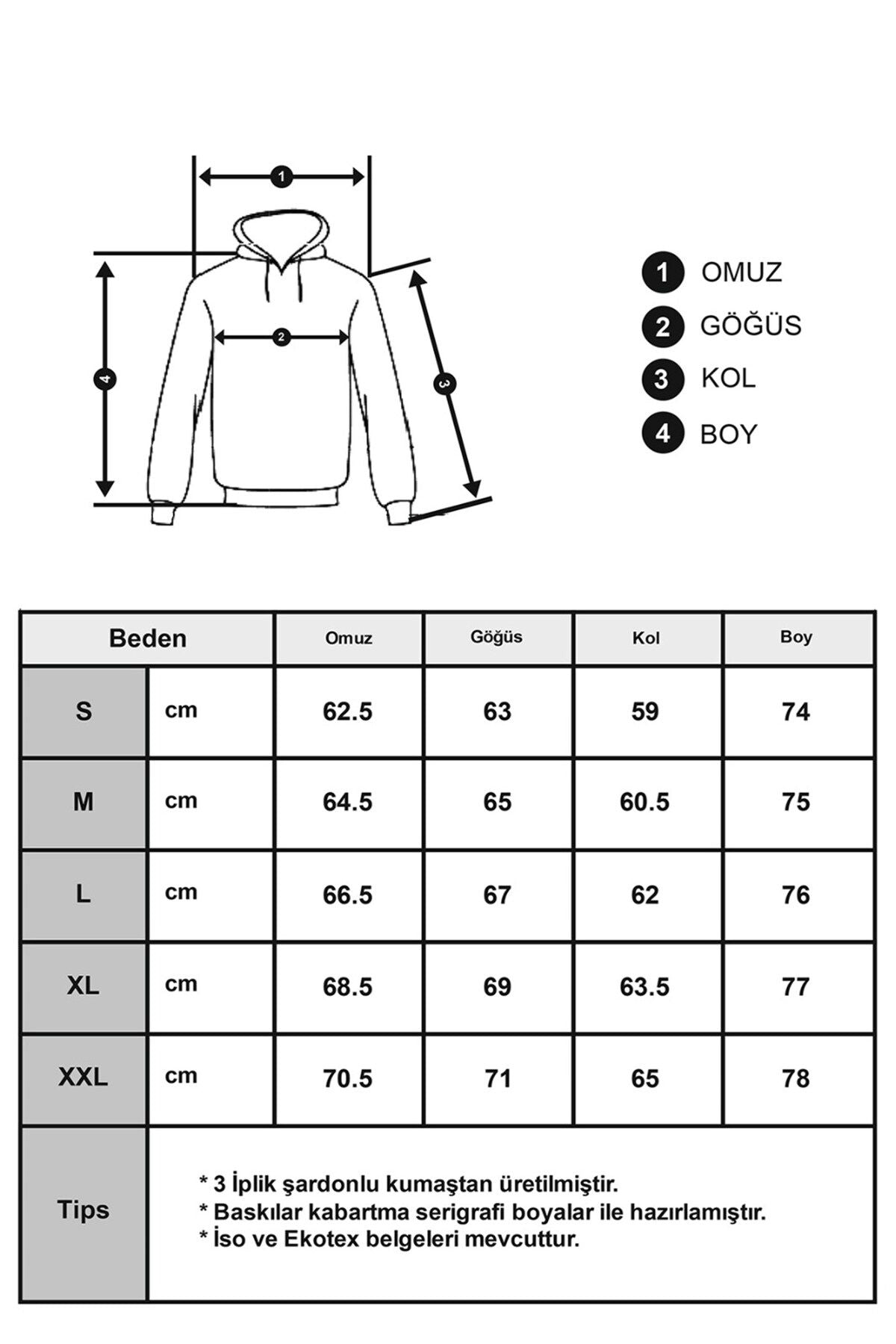 Trendiz Unisex Antrasit Basic Sweatshirt Hoodie