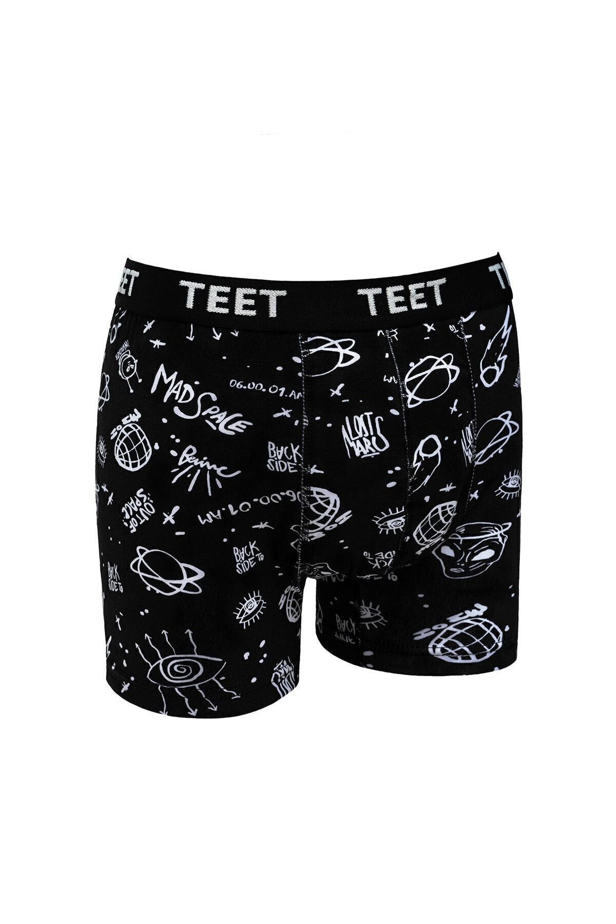 TEET Erkek Boxer Premium 5'li Set Pamuklu Likralı Desenli Tam Kalıp