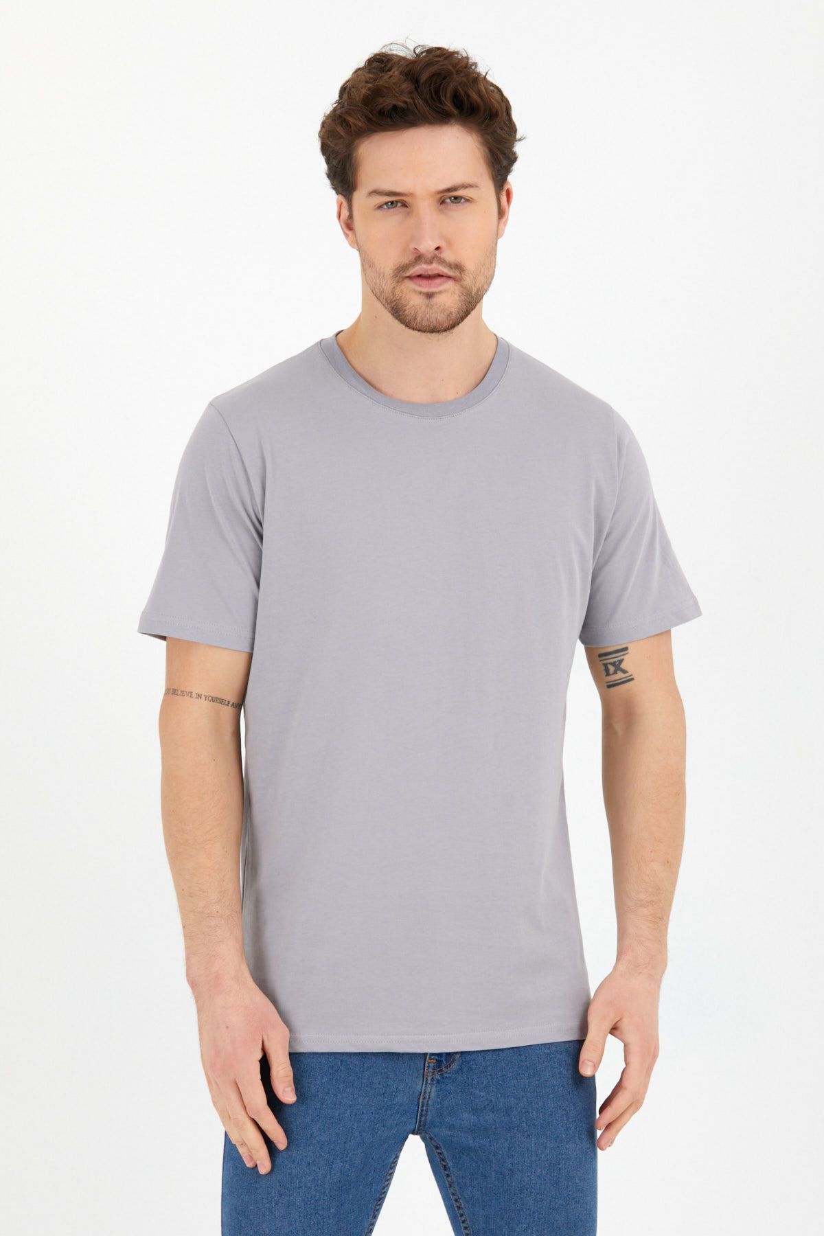 CLIPMAN Erkek Slim Fit Basic T-shirt 5'li