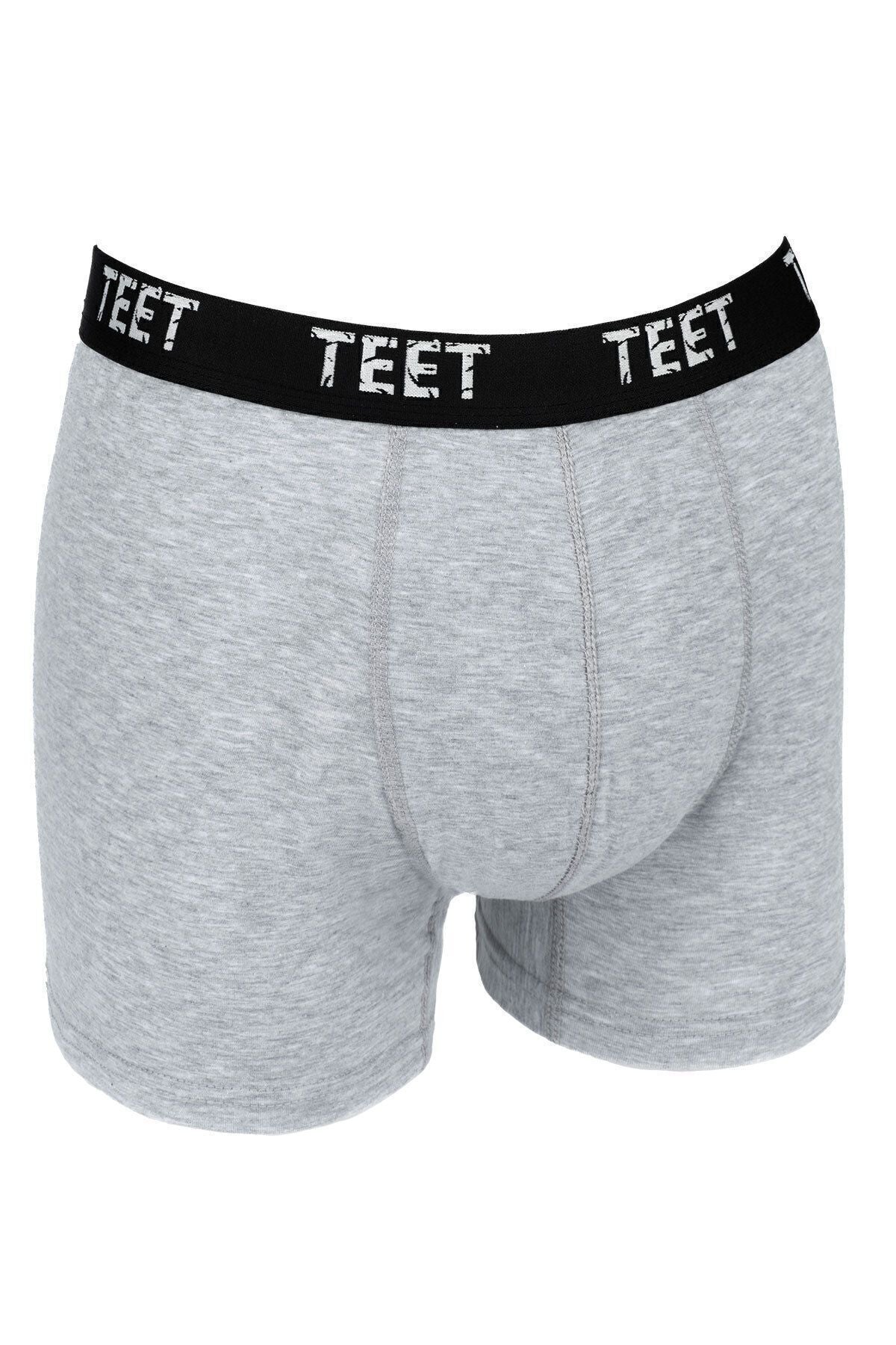 TEET Erkek Boxer Premium 5'li Set Pamuklu Likralı Desenli Tam Kalıp