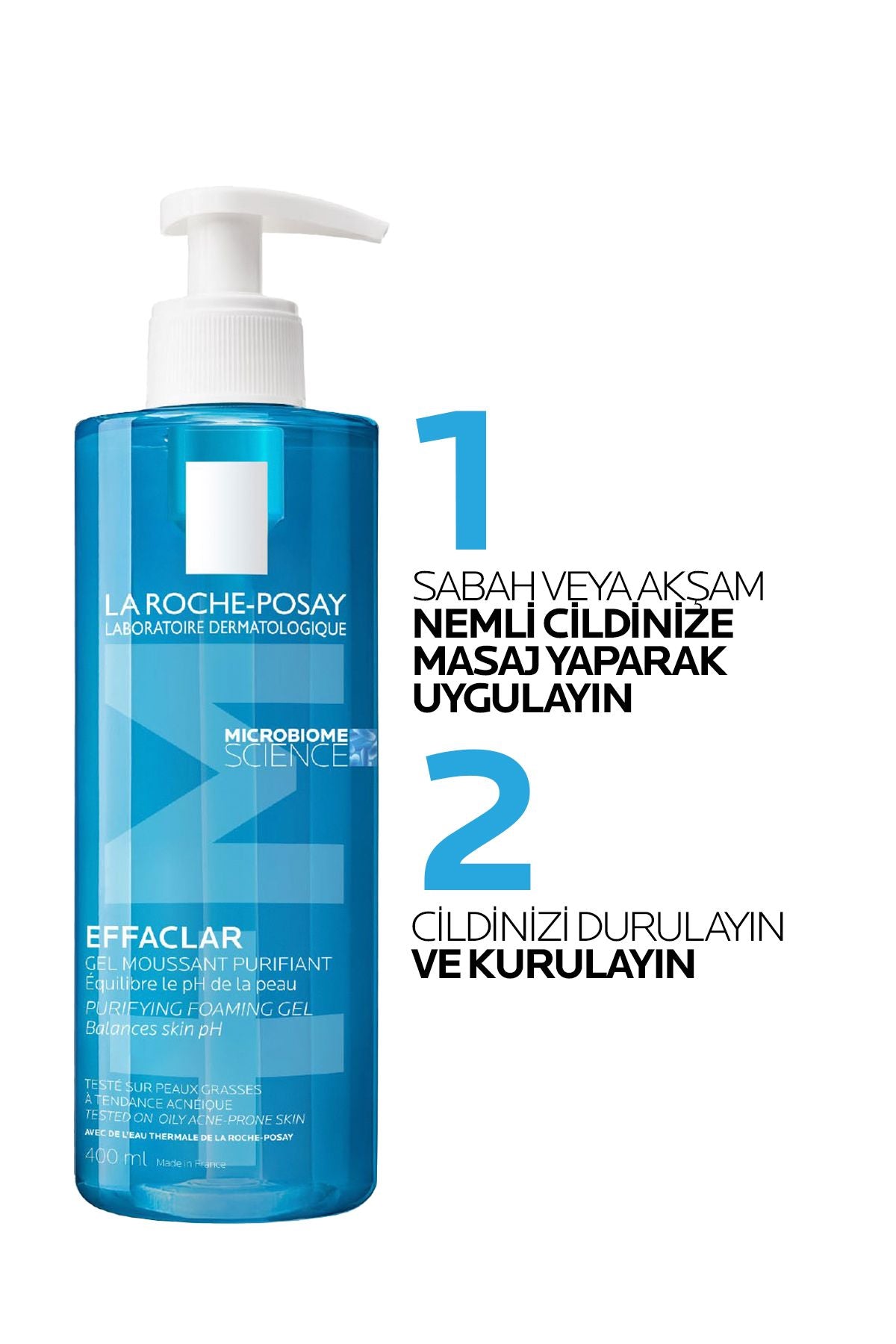 La Roche Posay Effaclar Jel Yağlı/Akneye Eğilim Gösteren Ciltler İçin Yüz Temizleme Jeli 400 ml