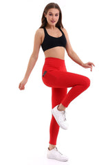 EMFURE Siyah Kadın Spor Tayt Çift Cepli Sıkılaştırıcı Toparlayıcı Yüksek Bel Sporcu Taytı Leggings Fitness