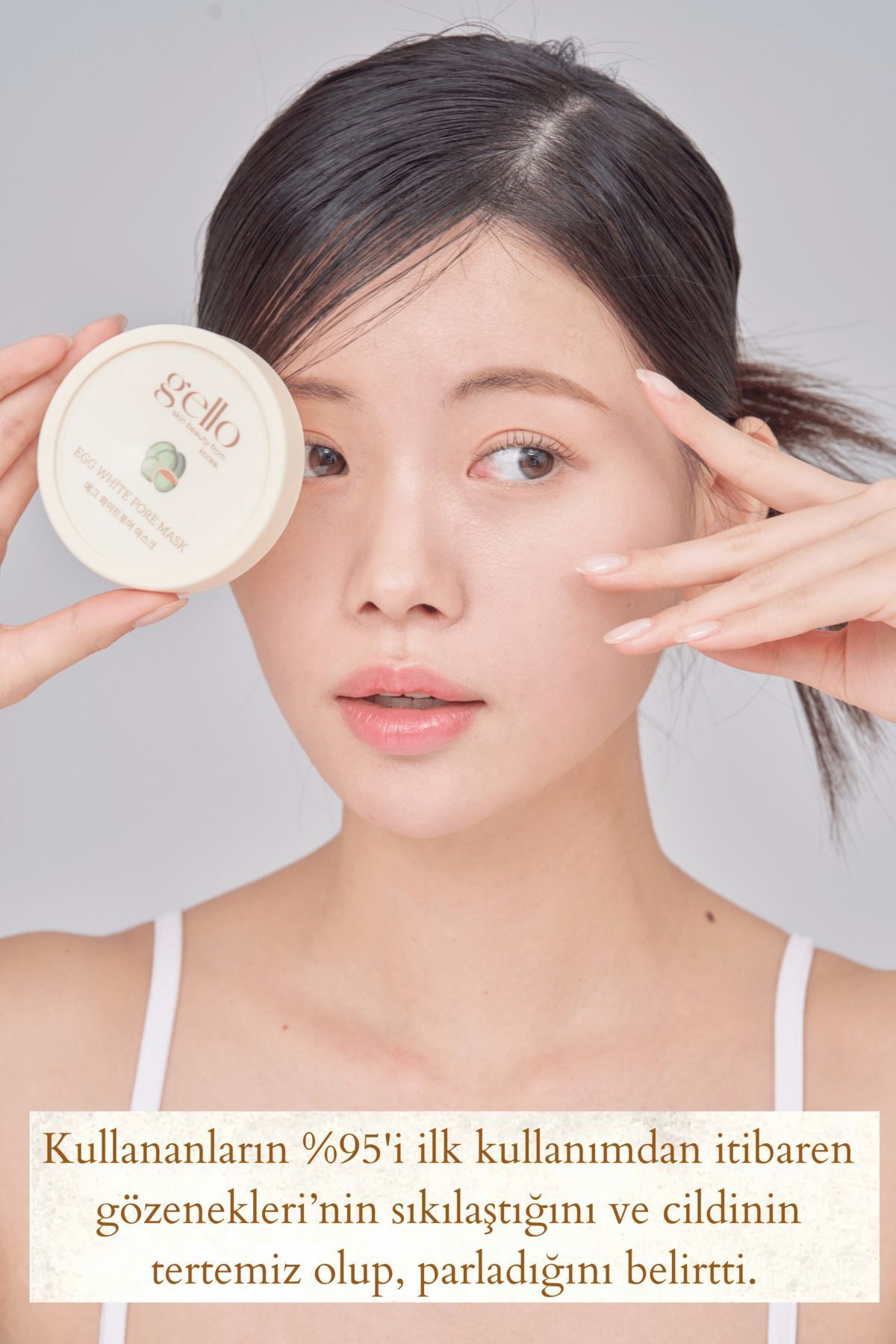 GELLO Gözenek Sıkılaştırıcı Yumurta Akı Maskesi - Egg White Pore Mask