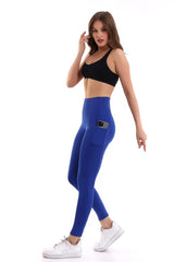 EMFURE Siyah Kadın Spor Tayt Çift Cepli Sıkılaştırıcı Toparlayıcı Yüksek Bel Sporcu Taytı Leggings Fitness