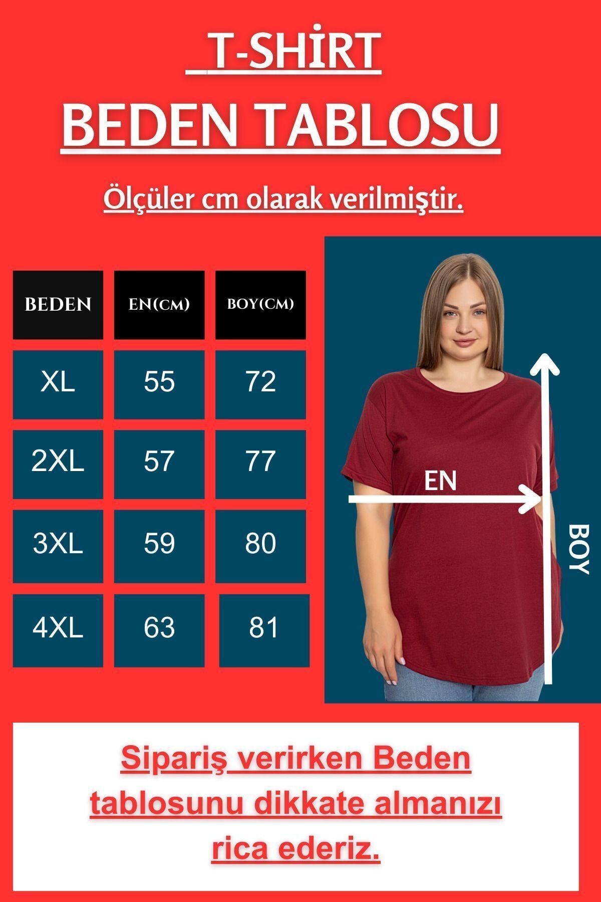 Trendbade Butik Kadın V Yaka Büyük Beden T-shirt Siyah