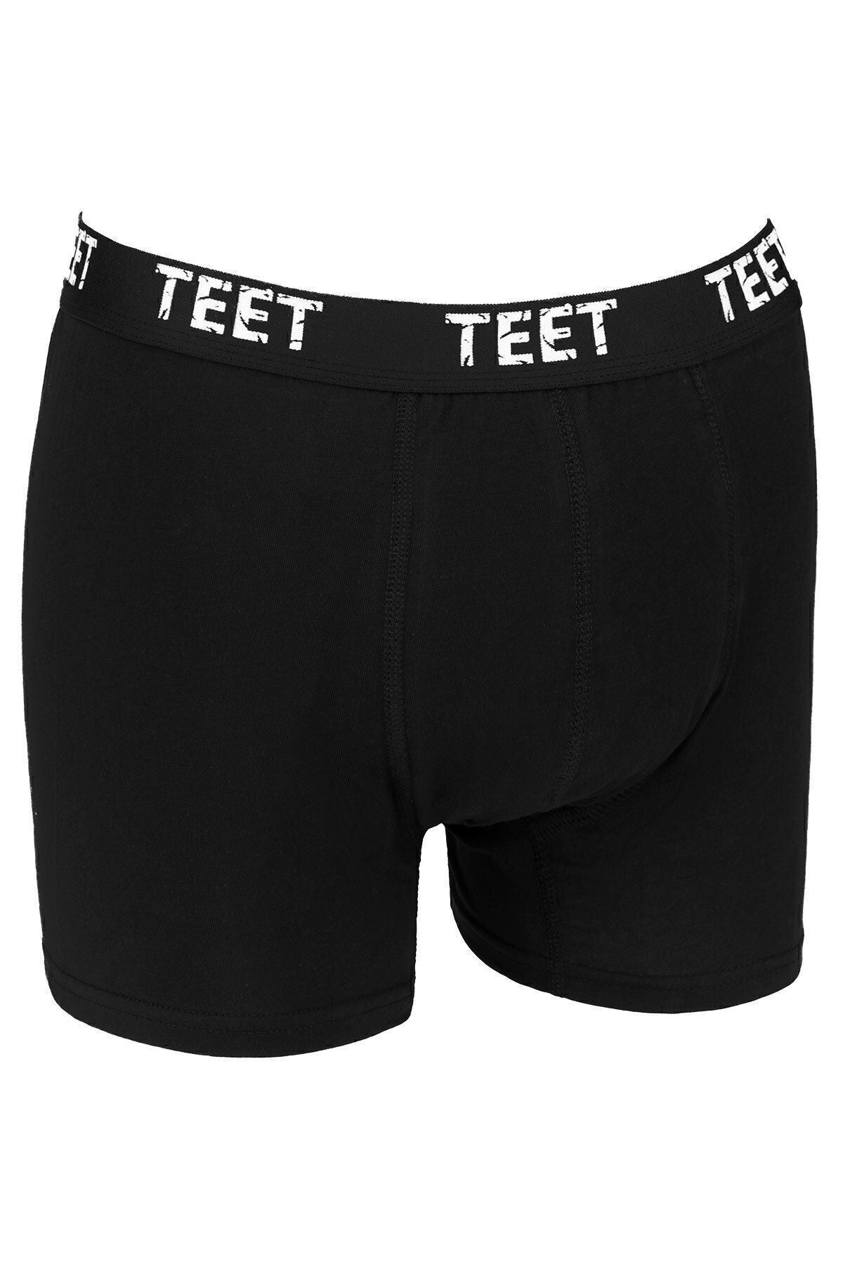 TEET Erkek Boxer Premium 5'li Set Pamuklu Likralı Desenli Tam Kalıp