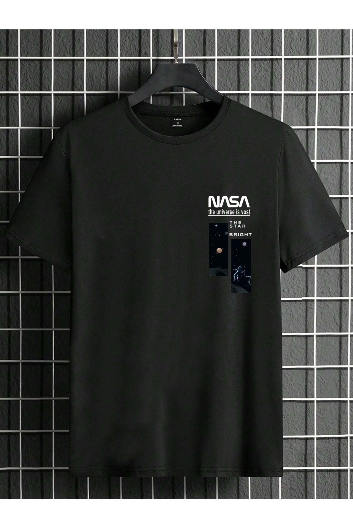 MOONBULL Erkek NASA The Star Baskılı Oversize T-shirt