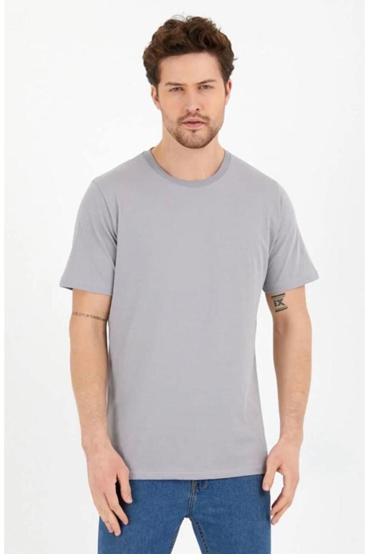 CLIPMAN Erkek Slim Fit Basic T-shirt 5'li