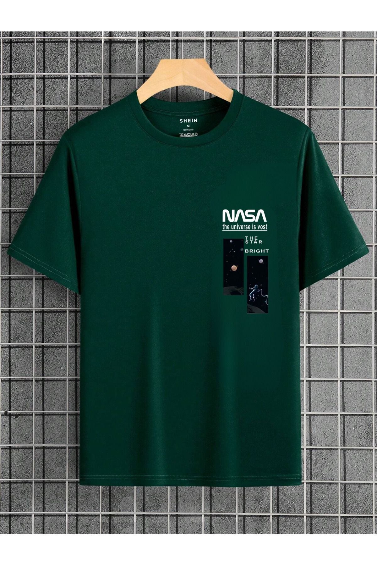 MOONBULL Erkek NASA The Star Baskılı Oversize T-shirt