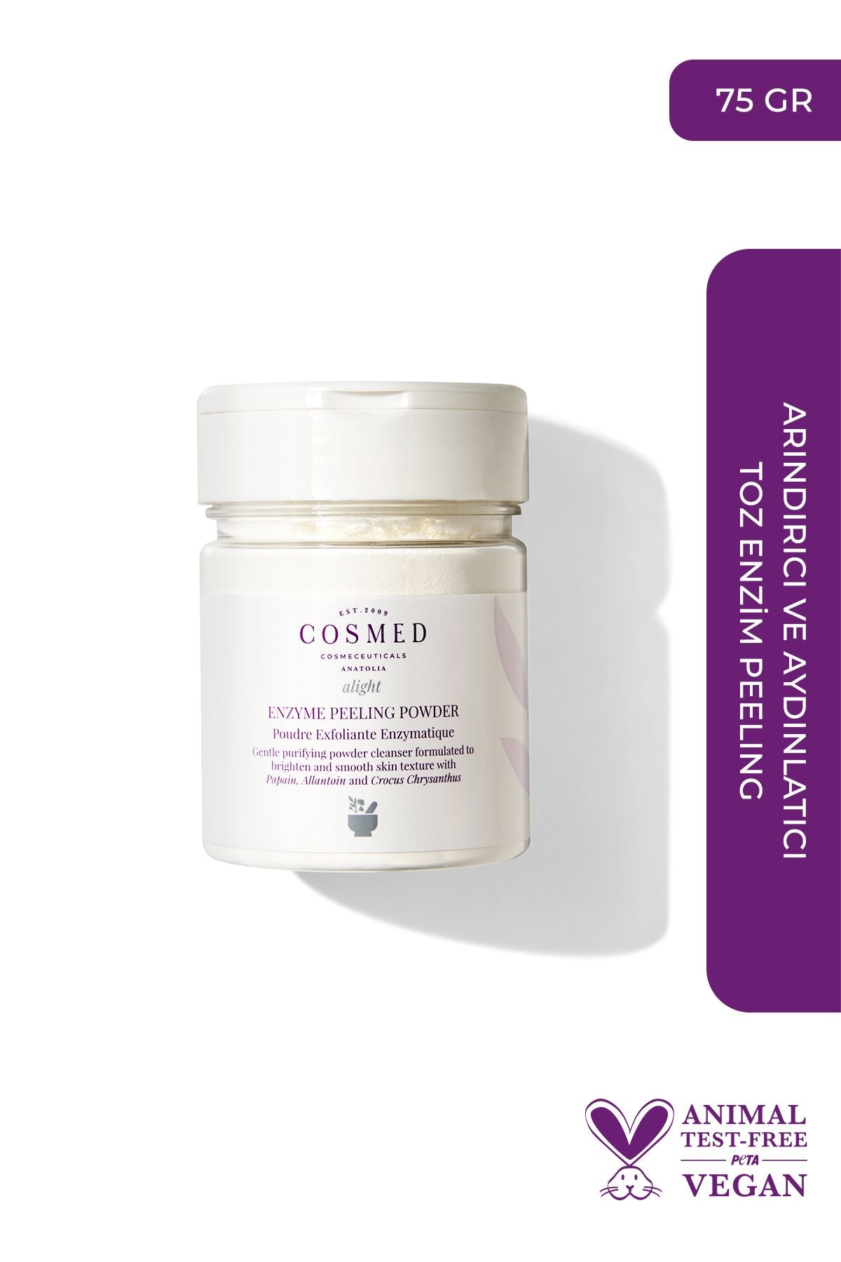 COSMED Alight Enzim Peeling Powder - Aydınlatıcı Ve Arındırıcı Toz Peeling 75 gr