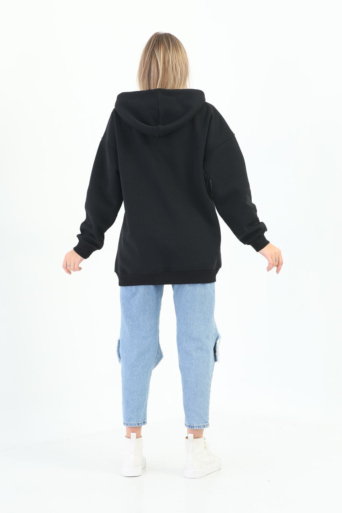 Batı Styling Lisa Fermuarlı Oversize Sweatshirt