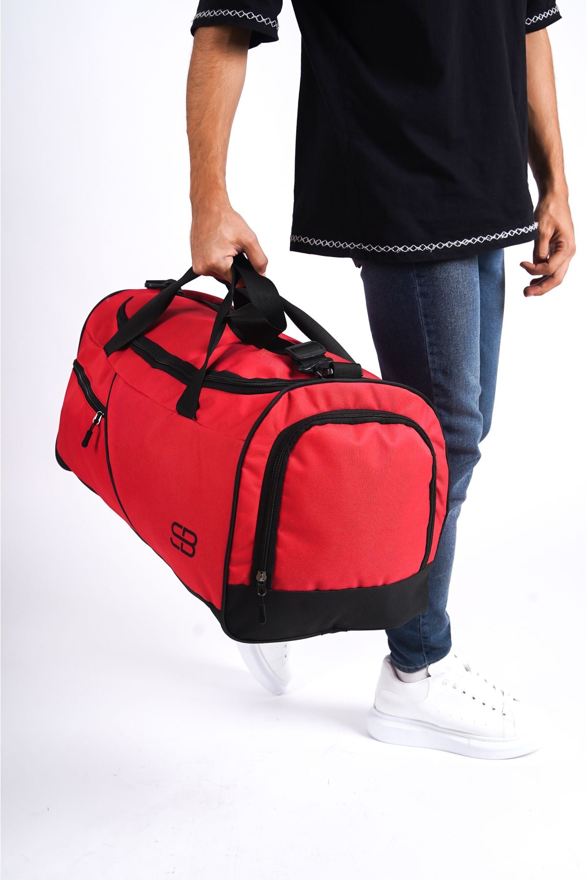 Solo Bag Ayakkabı Gözlü Termoslu Büyük Boy Unisex Siyah Spor Fitness Ve Seyahat Çantası