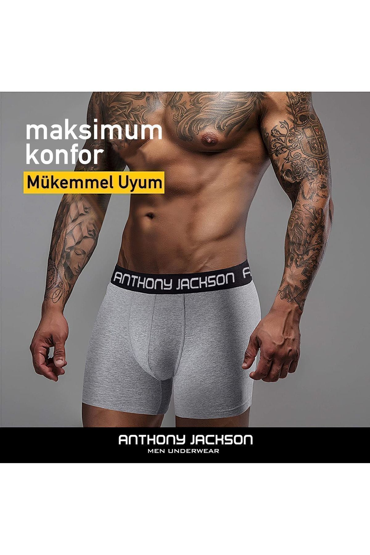 ANTHONY JACKSON Likralı 6'lı Kutu Premium Boxer Thomas