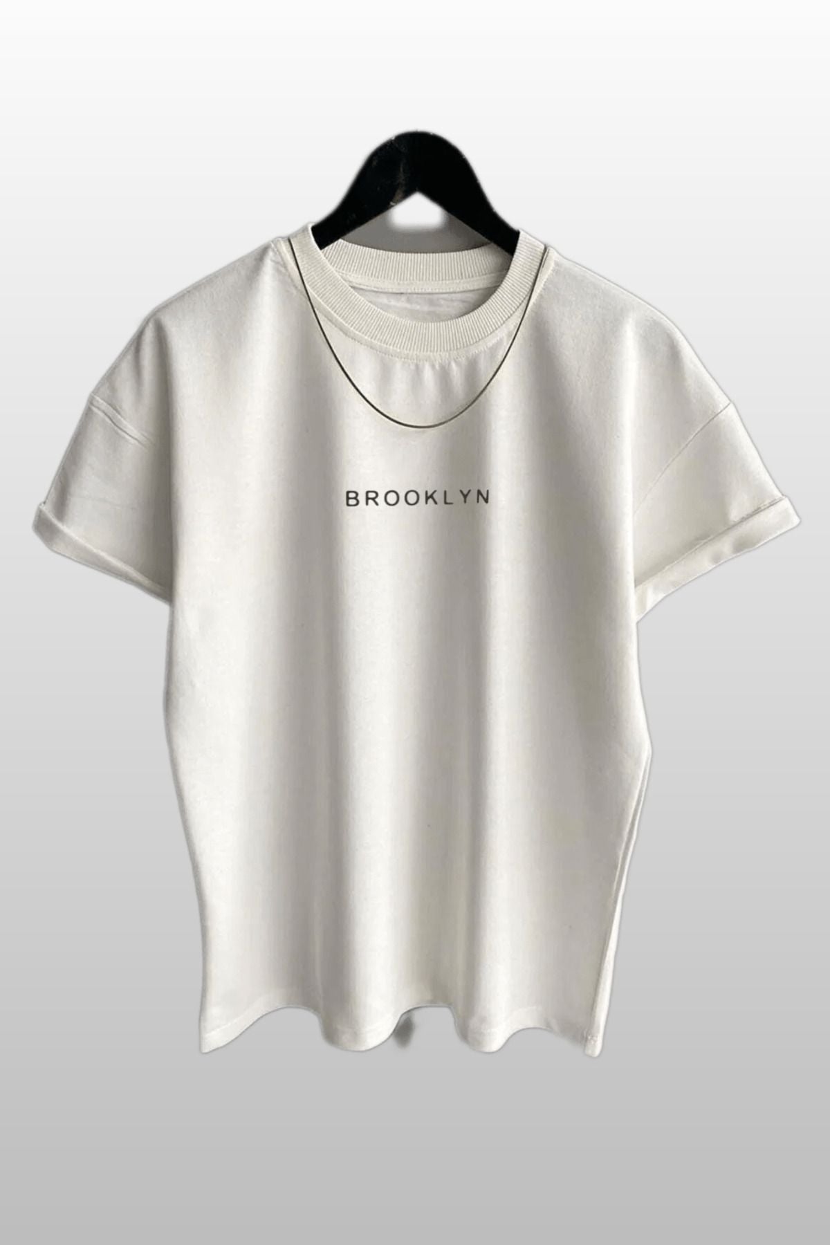 MODAGEN Unisex Brooklyn Baskılı 3lü Paket Kahve-gri-beyaz T-shirt