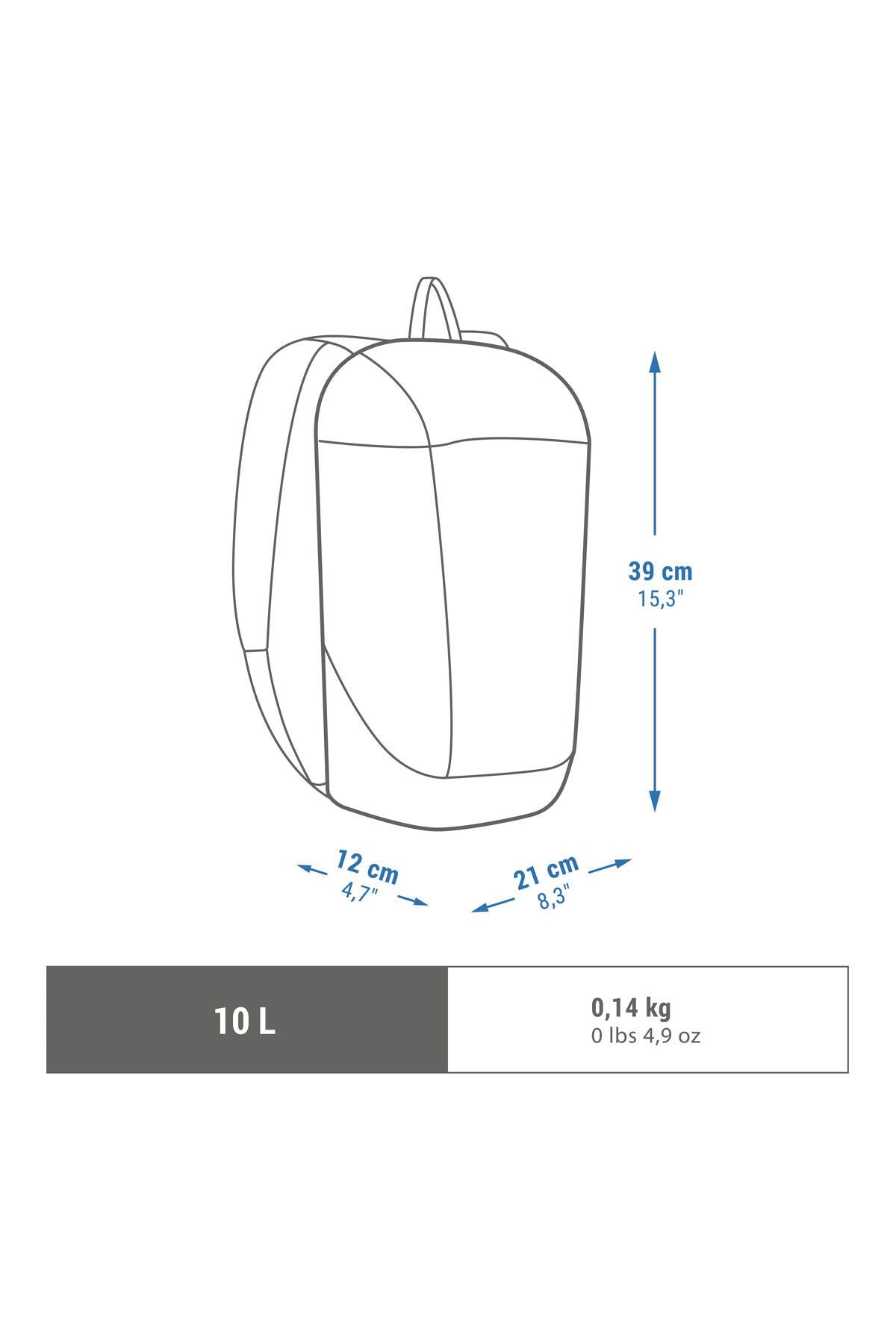 Decathlon Outdoor Sırt Çantası - 10l - Siyah - Nh Arpenaz 50