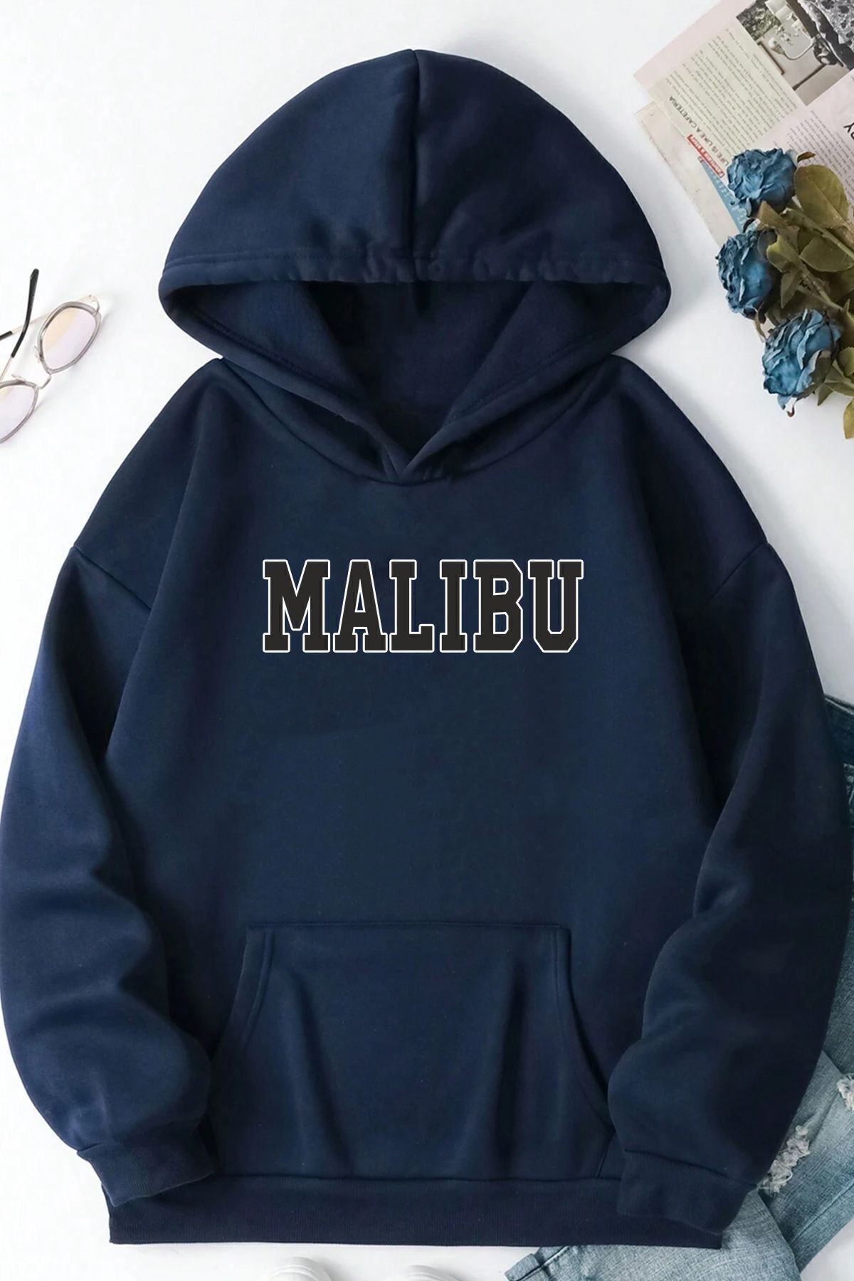 uyguntarz Unisex Malıbu Baskılı Oversize Sweatshirt