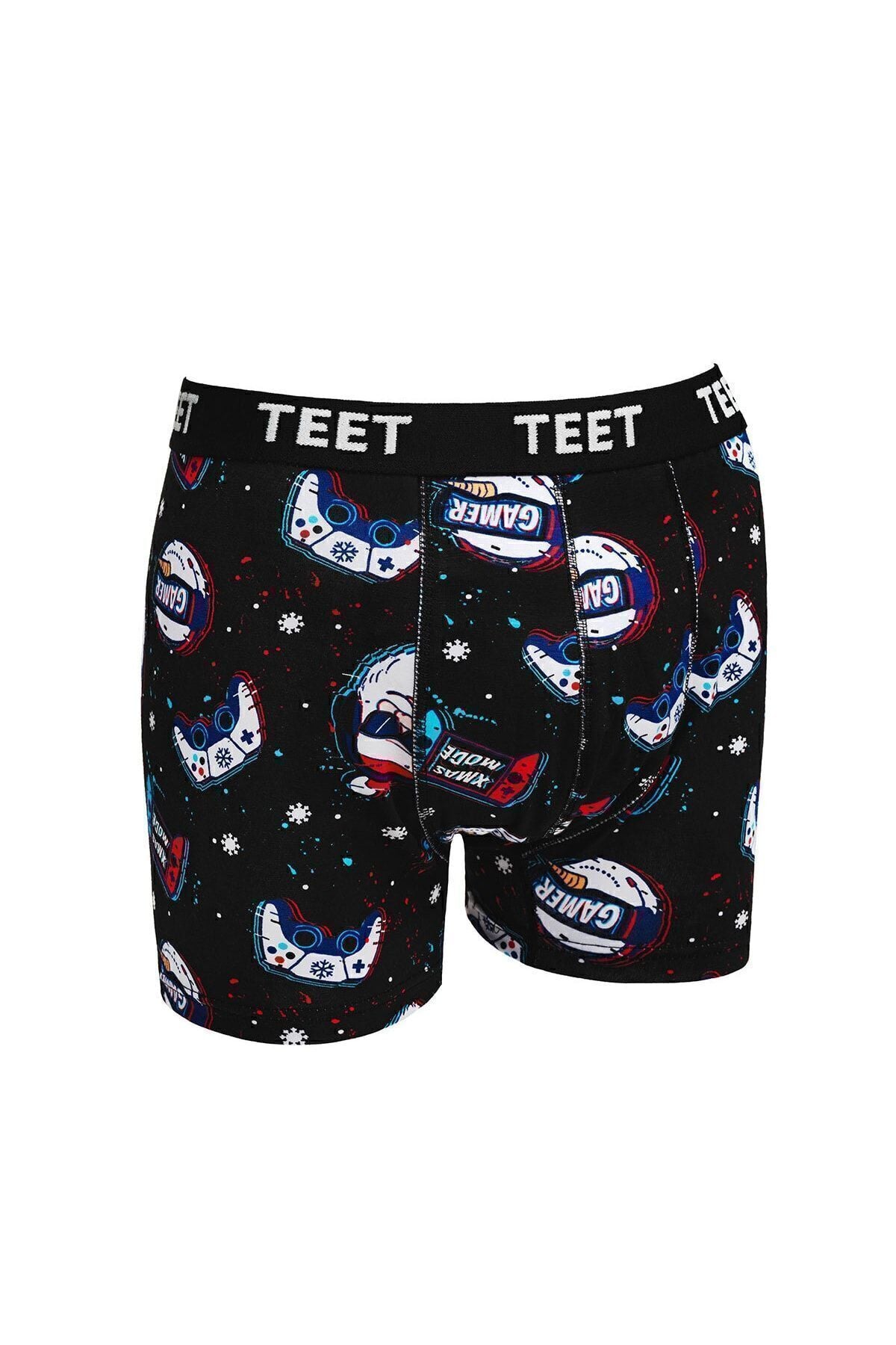 TEET Erkek Boxer Premium 5'li Set Pamuklu Likralı Desenli Tam Kalıp