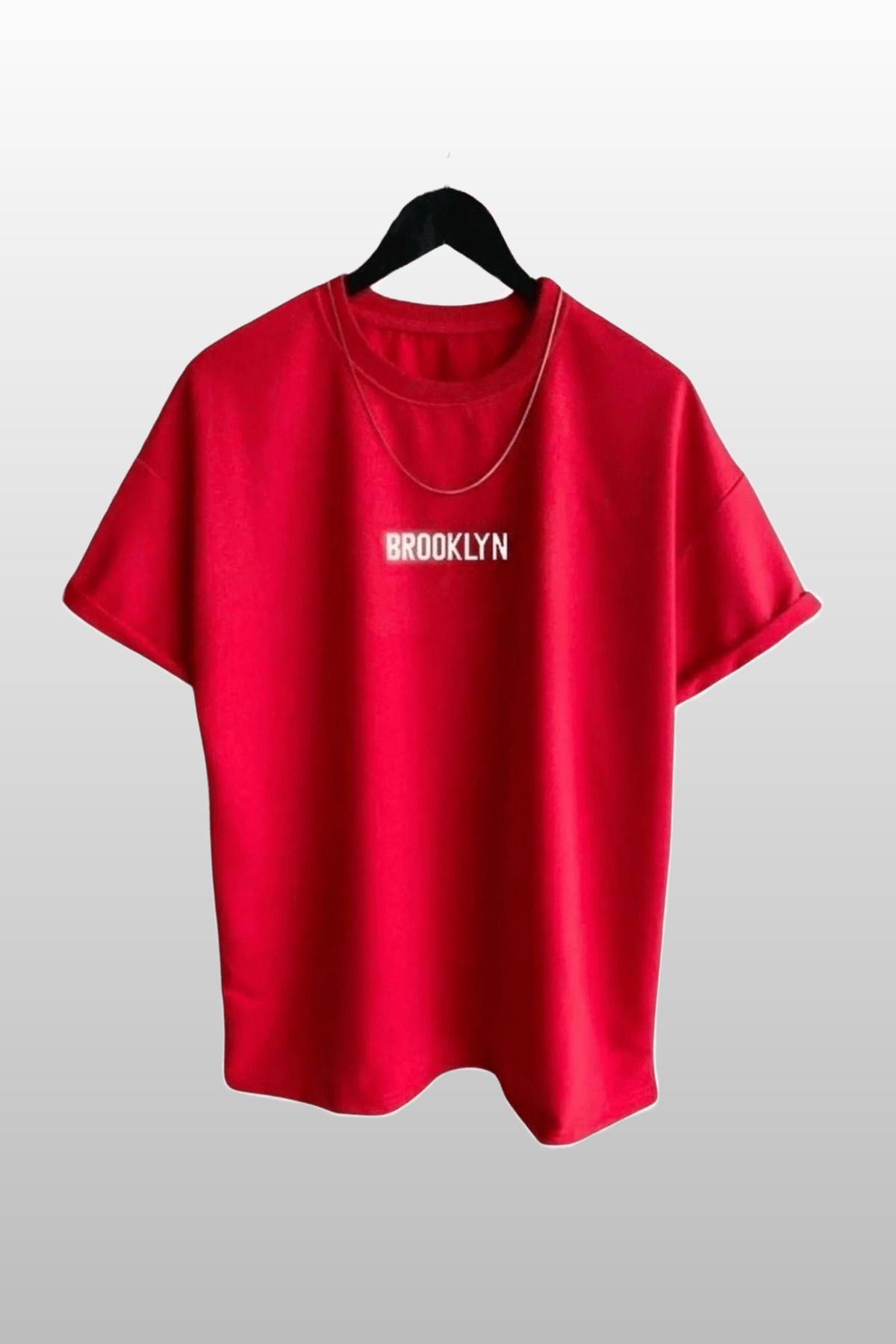 MODAGEN Unisex Brooklyn Baskılı 3lü Paket Siyah-Beyaz-Gri T-Shirt