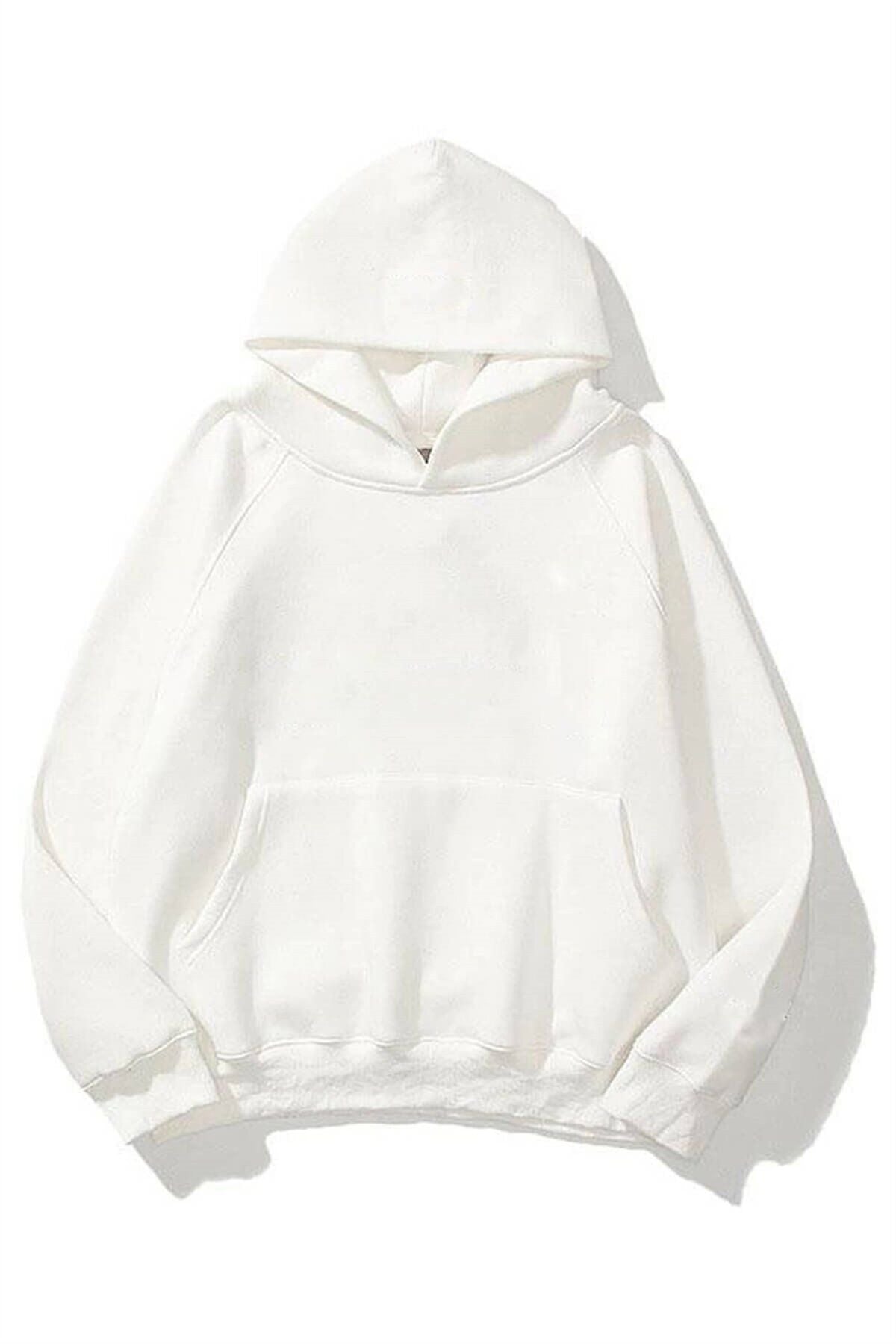 Trendiz Unisex Siyah Basic Sweatshirt Hoodie