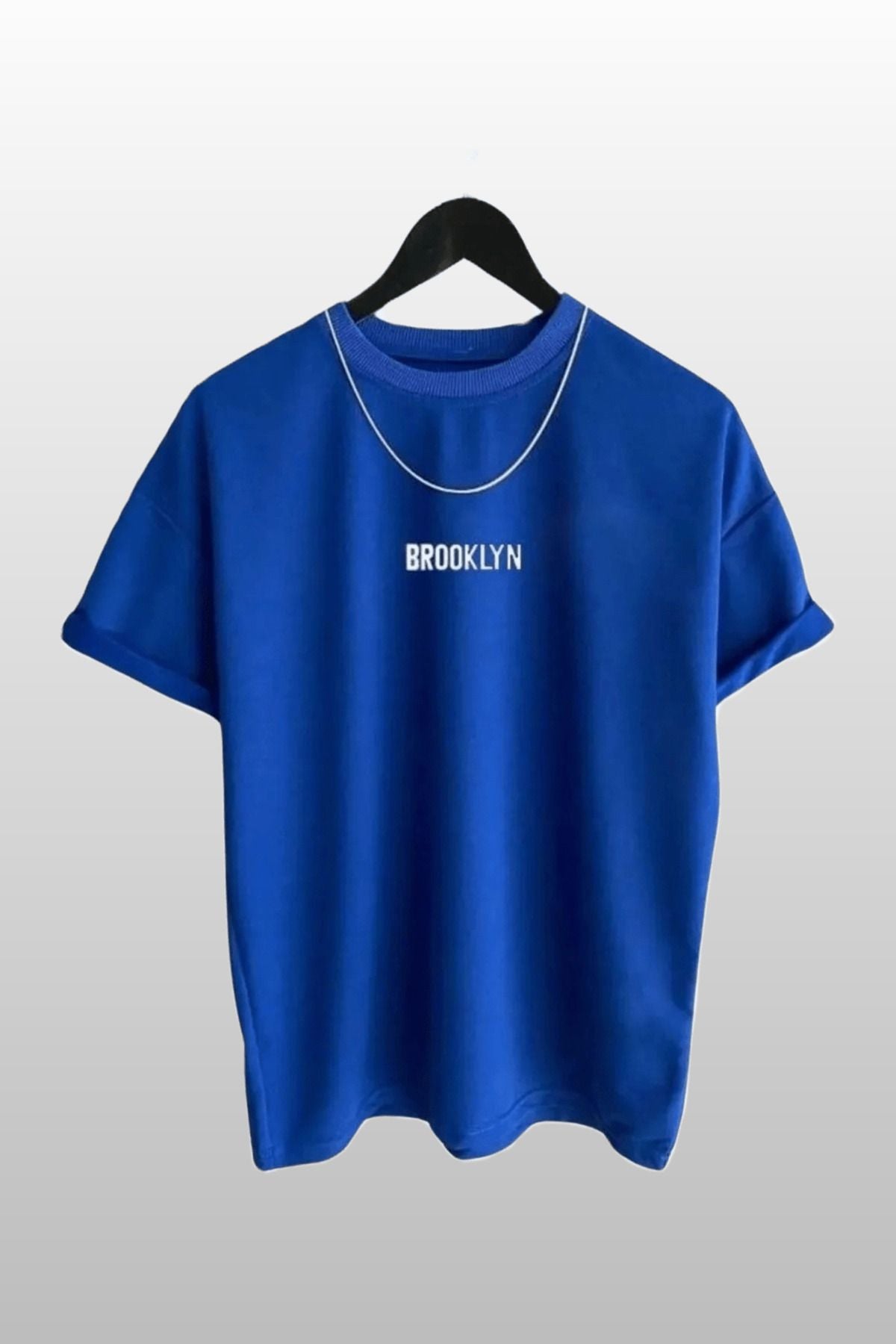 MODAGEN Unisex Brooklyn Baskılı 3lü Paket Kahve-gri-beyaz T-shirt