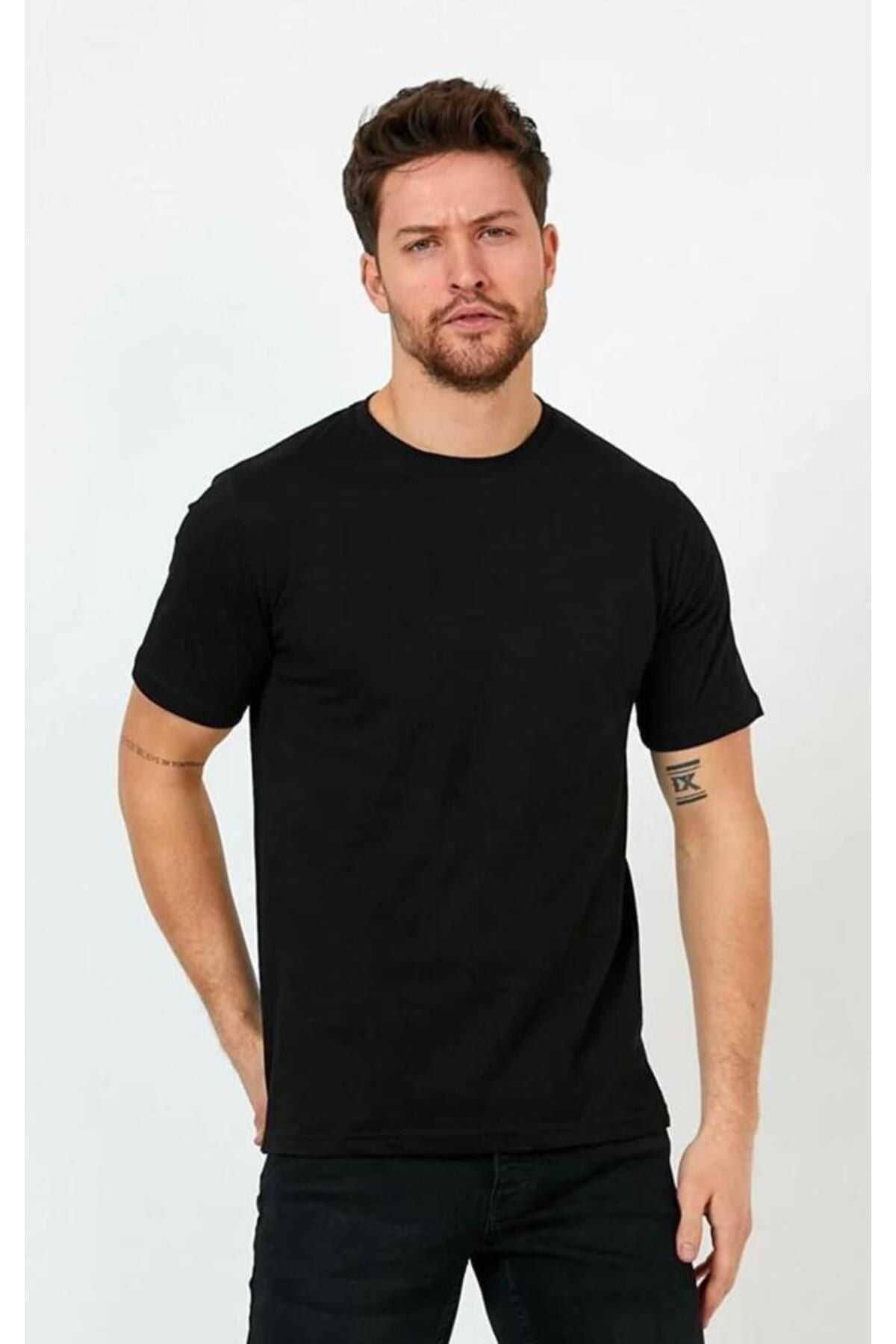 CLIPMAN Erkek Slim Fit Basic T-shirt 5'li