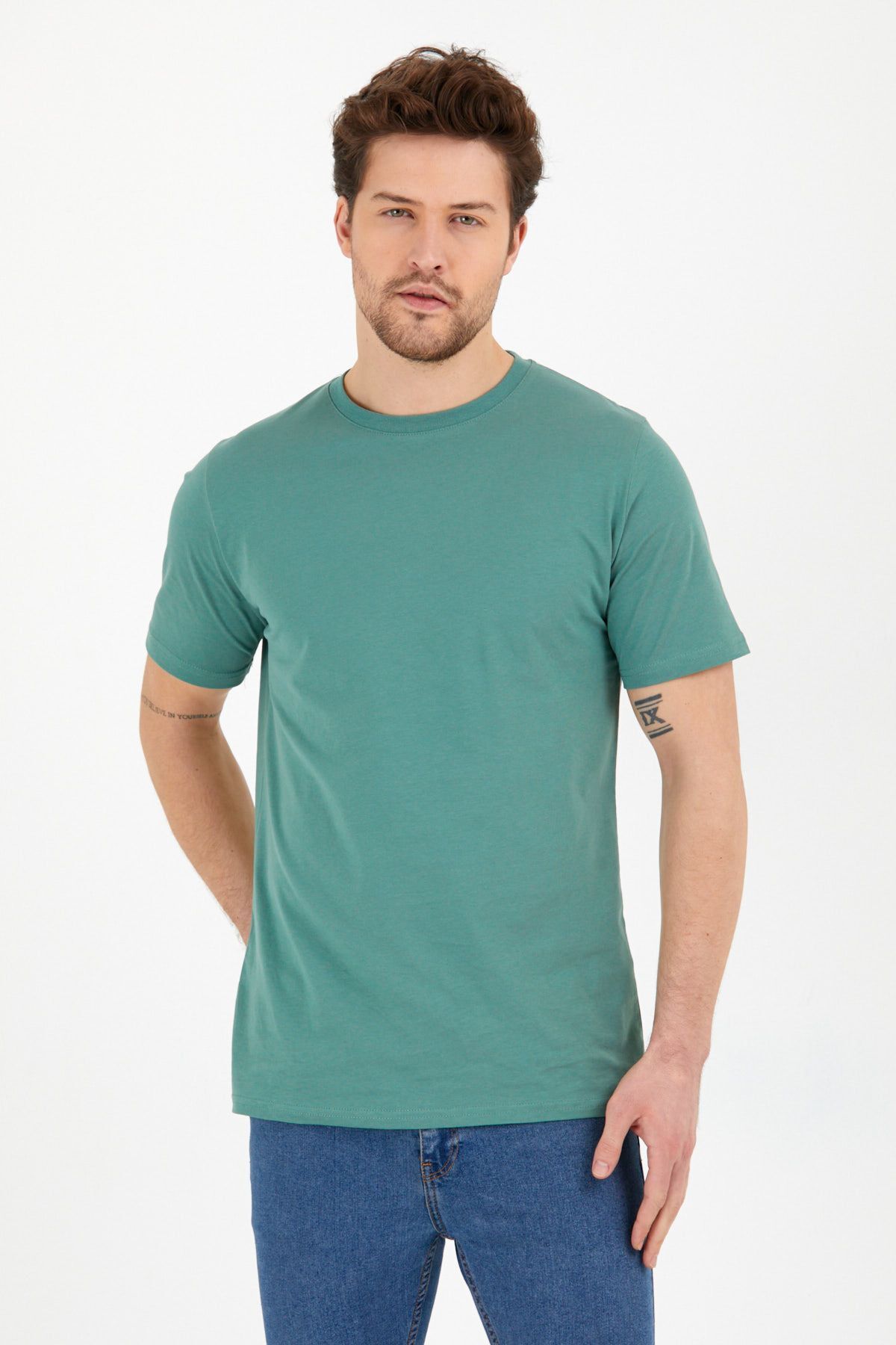 CLIPMAN Erkek Slim Fit Basic T-shirt 5'li