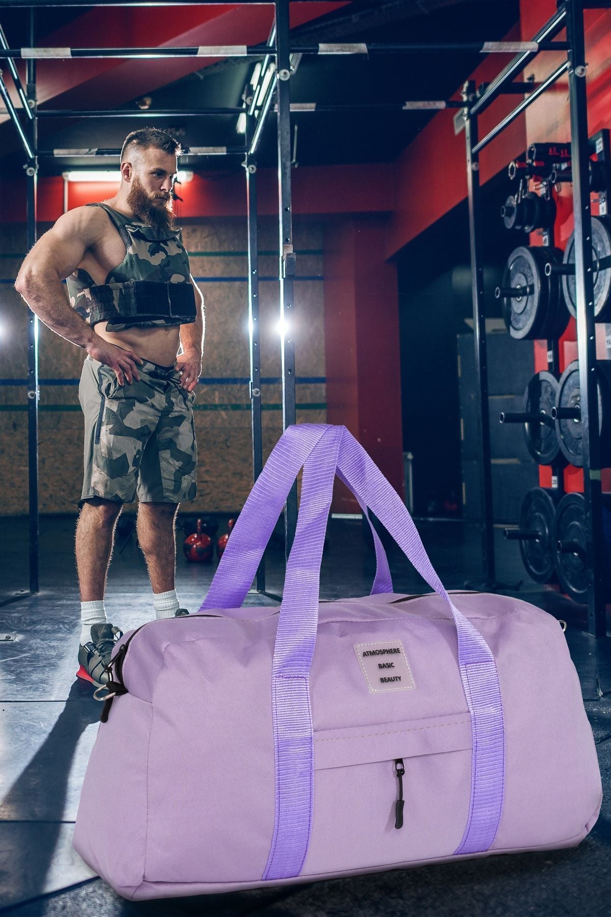 macharelbasic Unisex Önü Cepli Uzun Askılı Kadın Ve Erkek Kullanabilir Seyahat Fitness Ve Spor Çantası