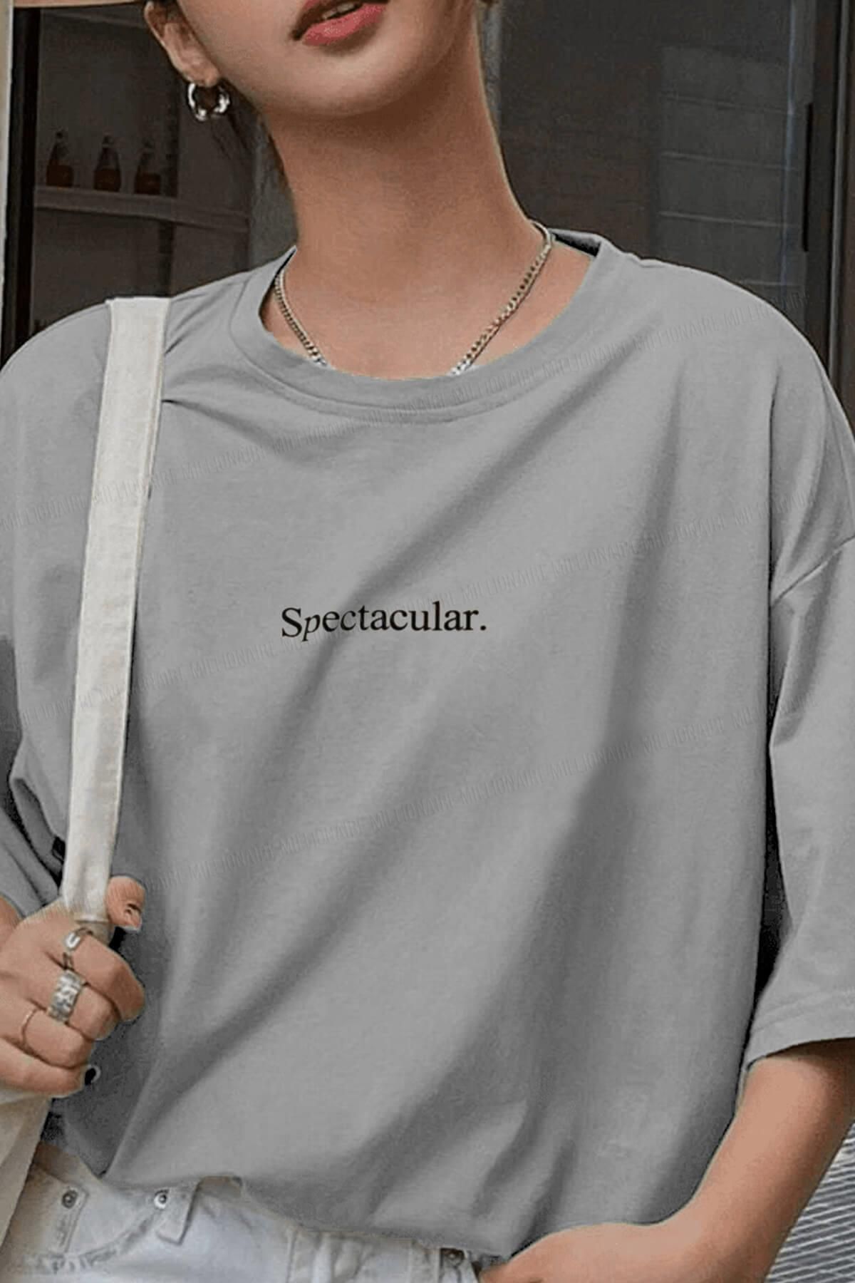 Teenage Millionaire Spectacular Açık Yeşil Oversize Salas Boyfriend Kadın T-shirt