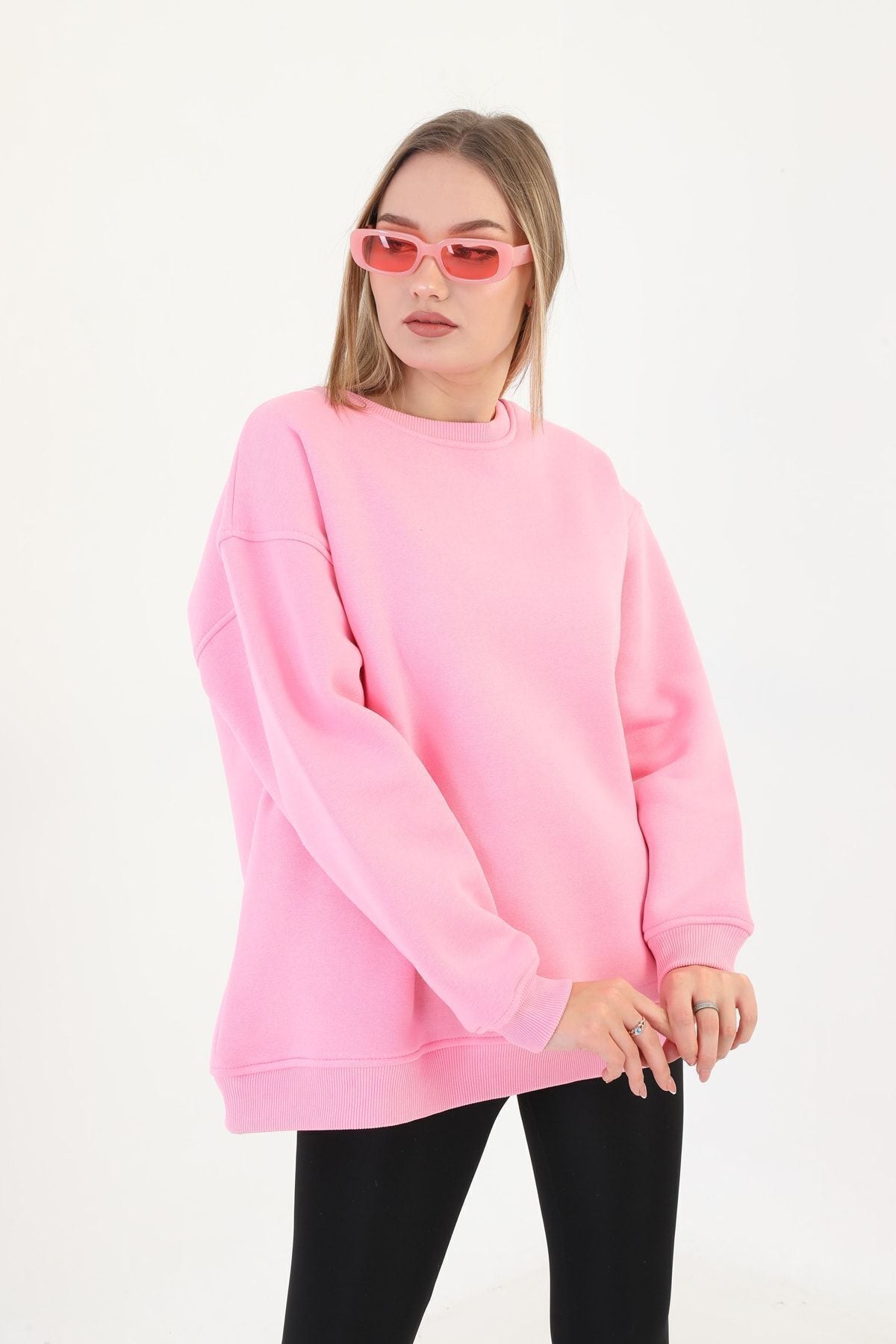 batı Bisiklet Yaka Oversize Sweetshirt