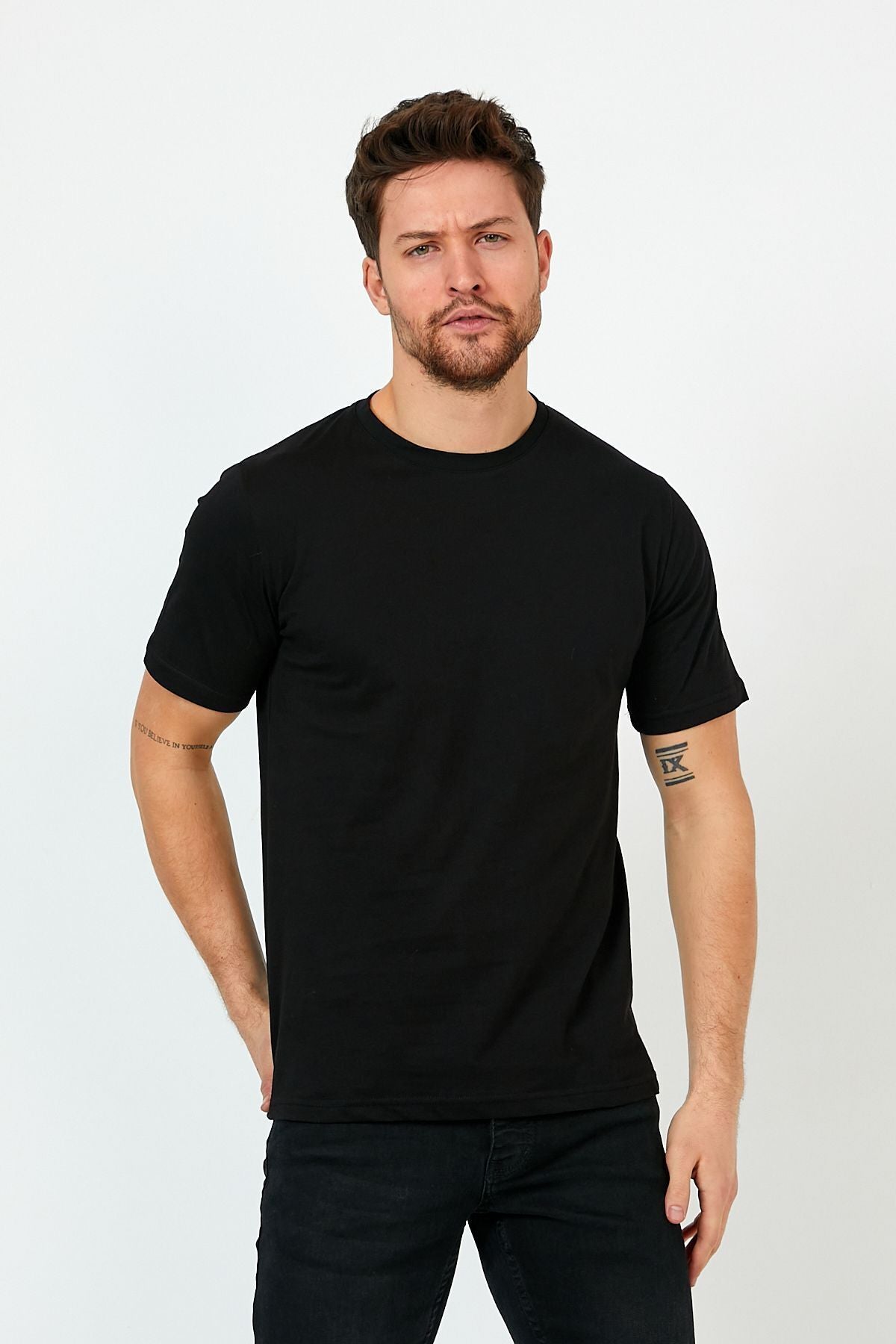 CLIPMAN Erkek Slim Fit Basic T-shirt 5'li