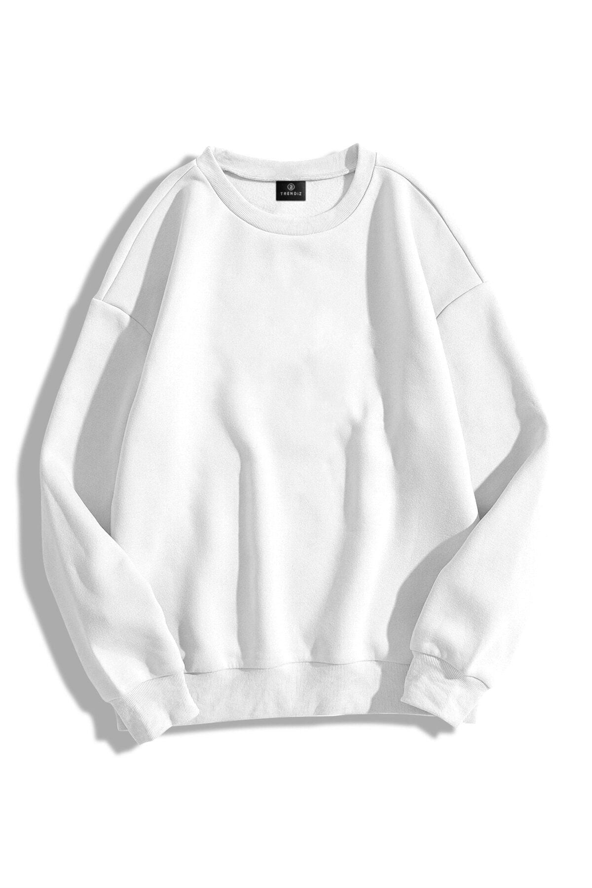 Trendiz Unisex Basic Bisiklet Yaka Sweatshirt Hoodie