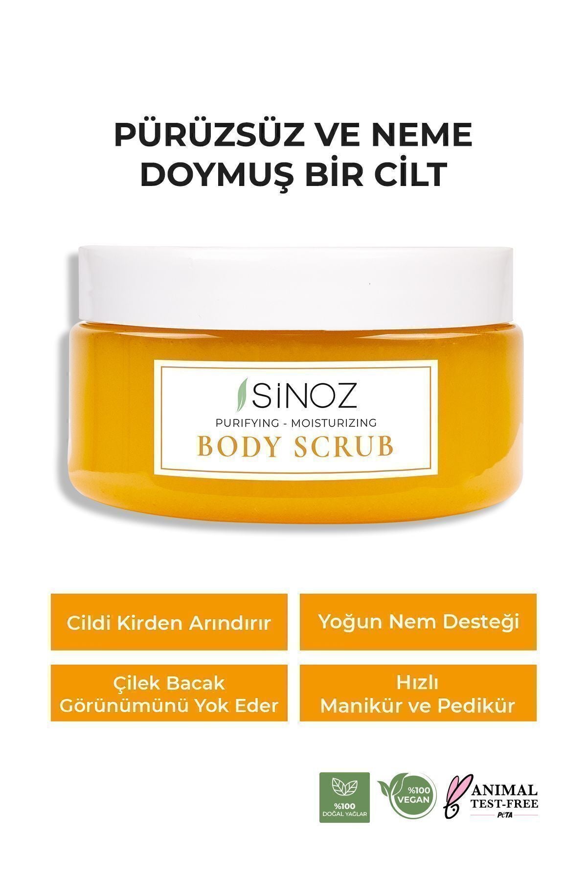 Sinoz Body Scrub Besleyici Arındırıcı Nemlendirici Vücut Peelingi 300 gr