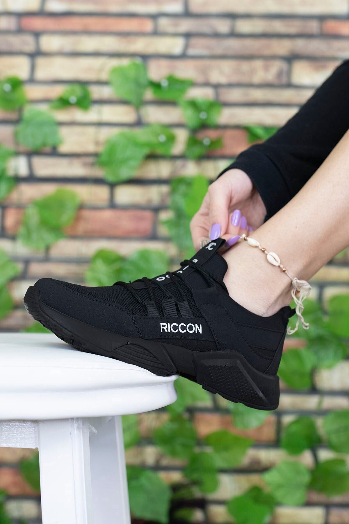 Riccon Unisex Siyah Sneaker 0012072